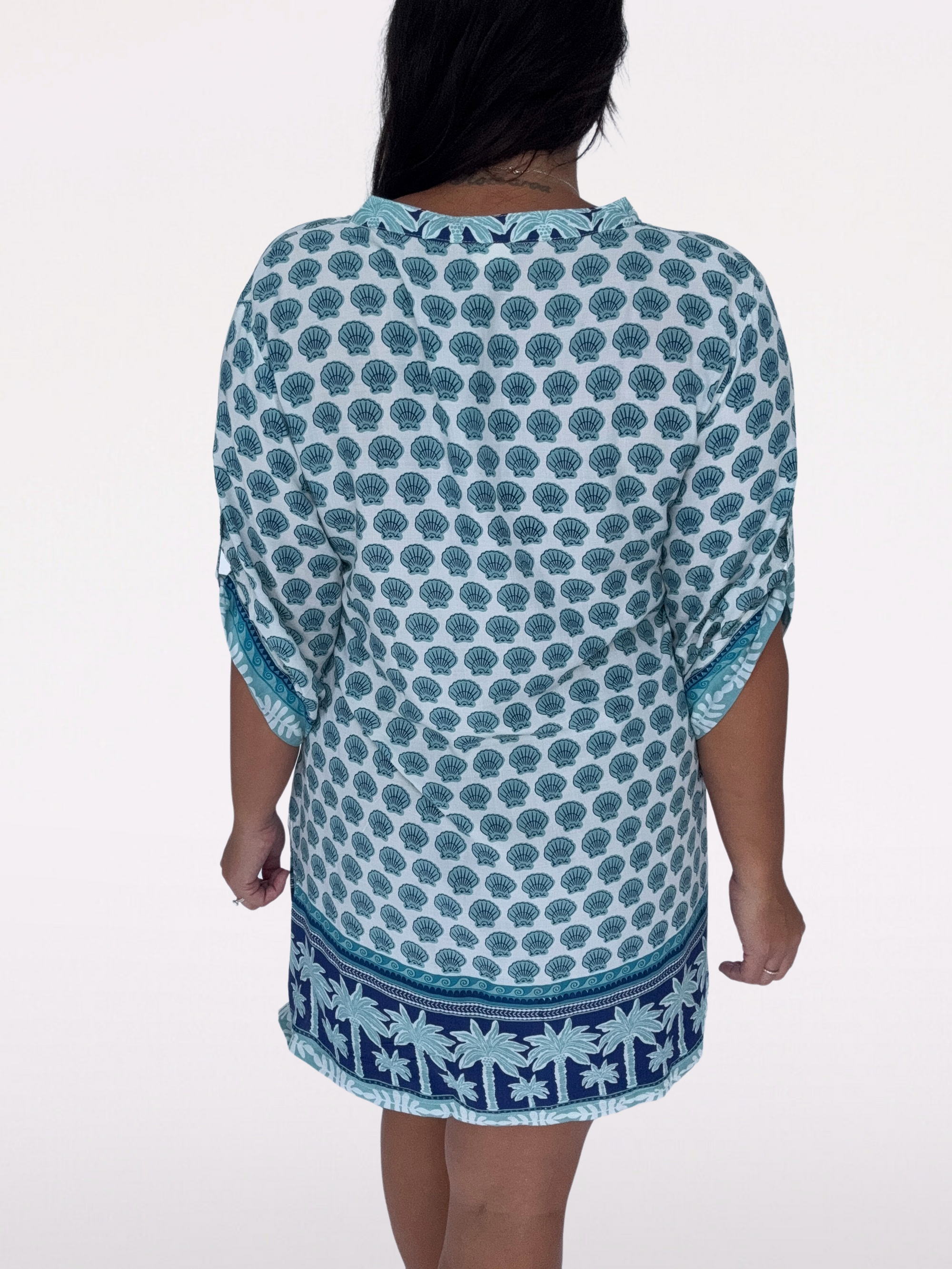 Caftan Blouse | Marine Blue - Saffron Road