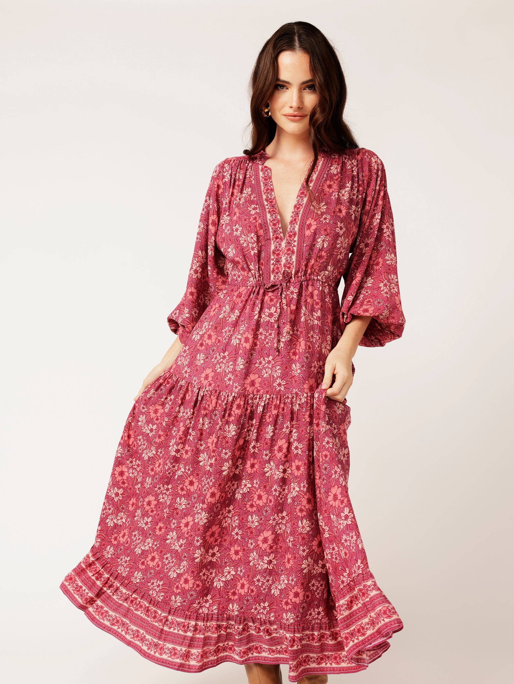 Luna Dress MAXI | Cherry Blossom - Saffron Road