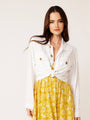 Vegas Jacket CROPPED | White | Viscose Linen - Saffron Road