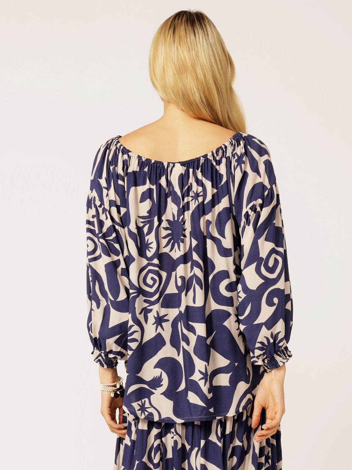 Poets Blouse | Soleil Navy - Saffron Road