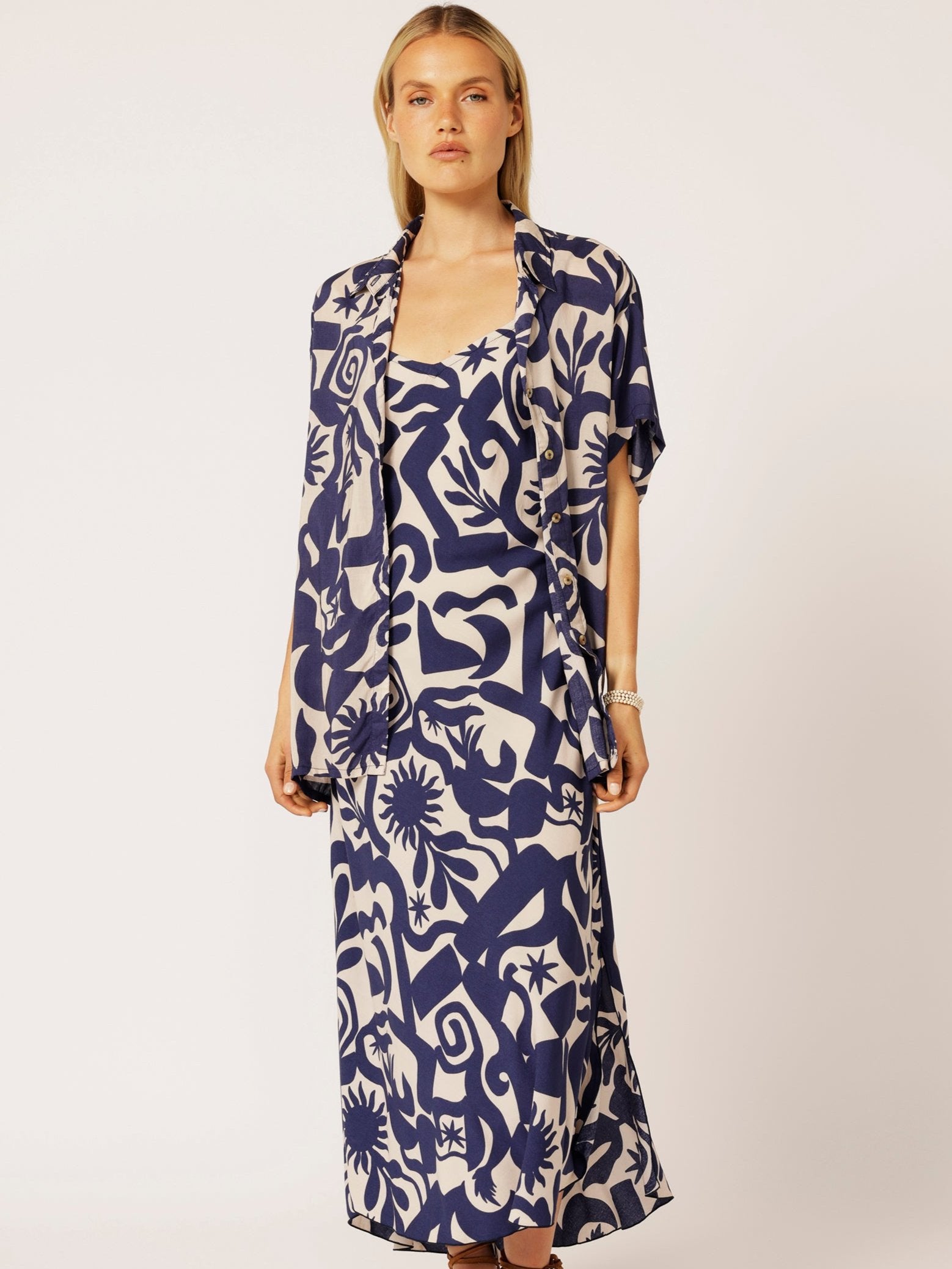 Slip Dress MAXI | Bias Cut | Soleil Navy - Saffron Road