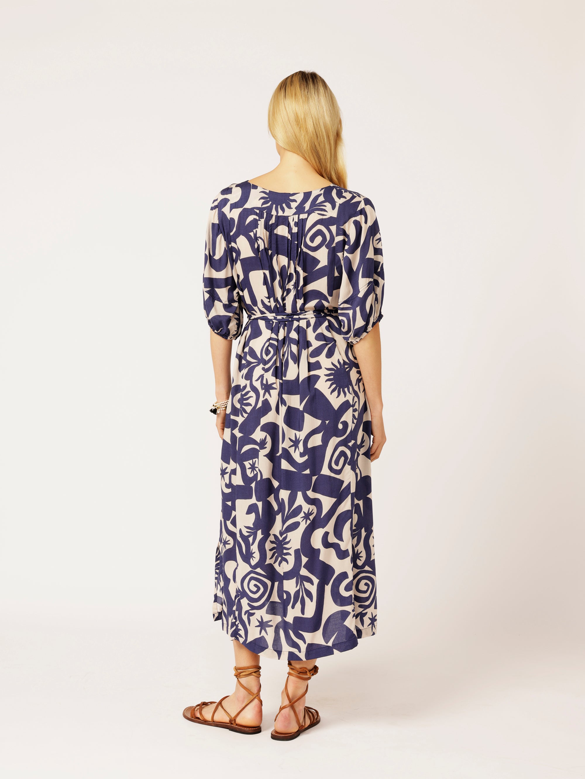 Lotus Dress | Soleil Navy - Saffron Road