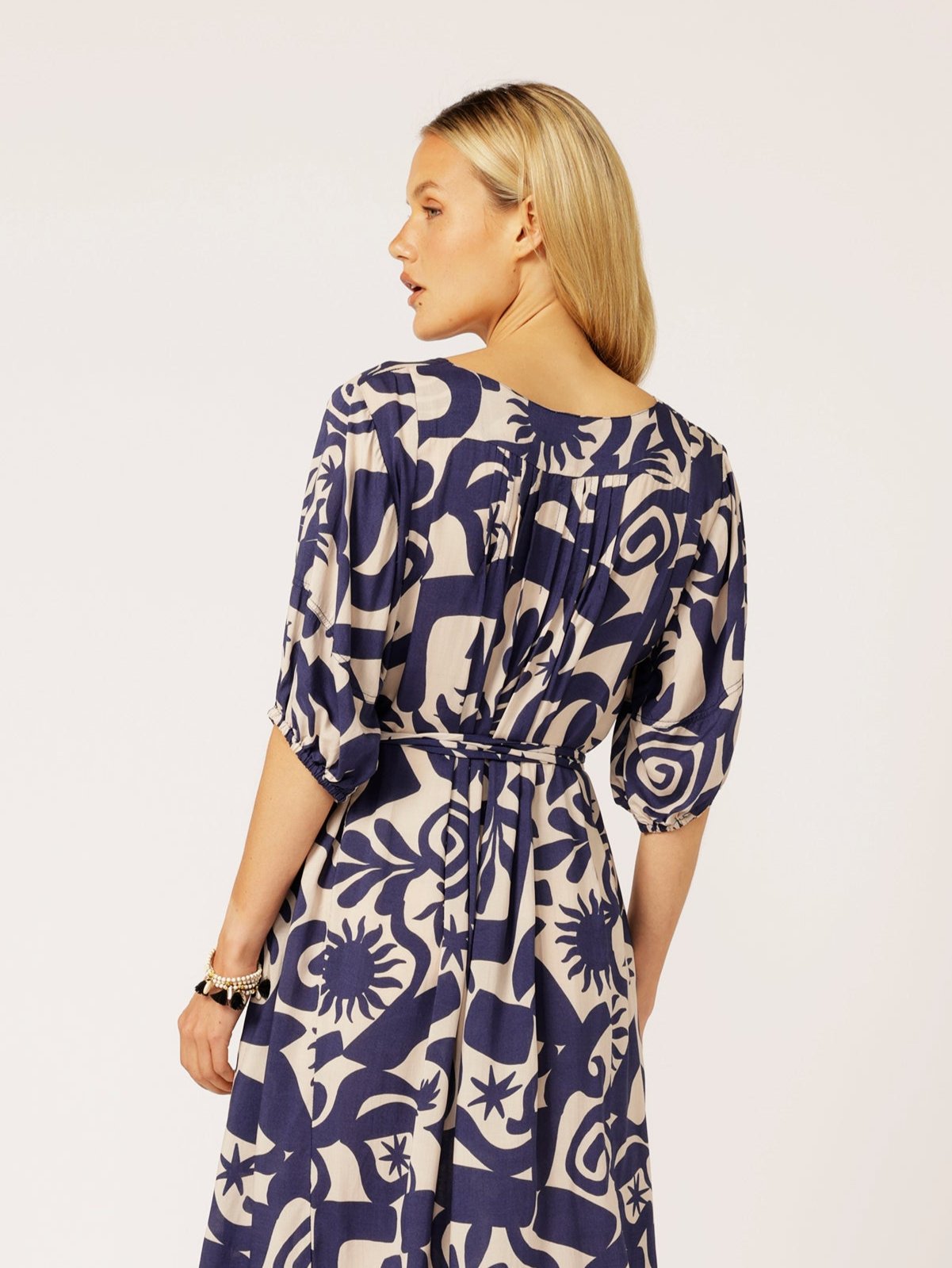 Lotus Dress | Soleil Navy - Saffron Road