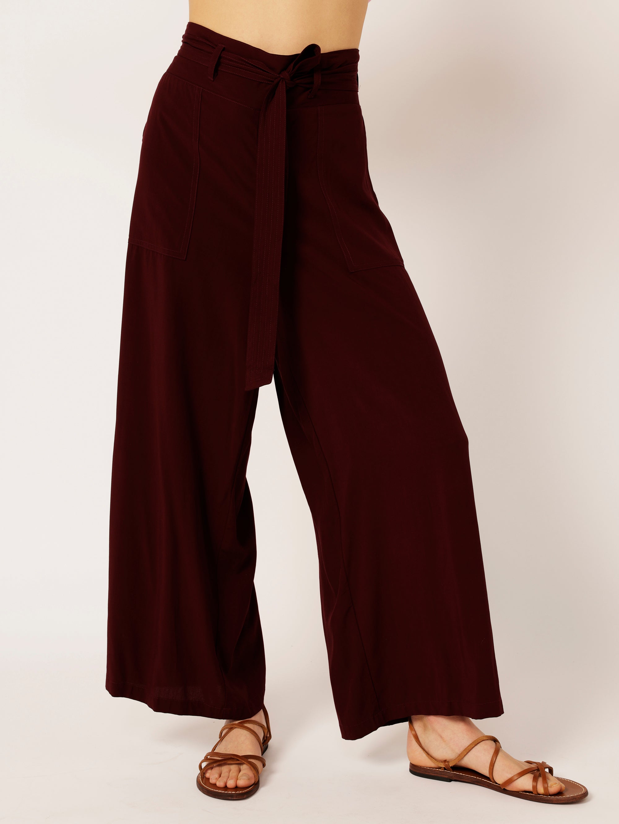 High Waisted Lounge Pant | Plum - Saffron Road