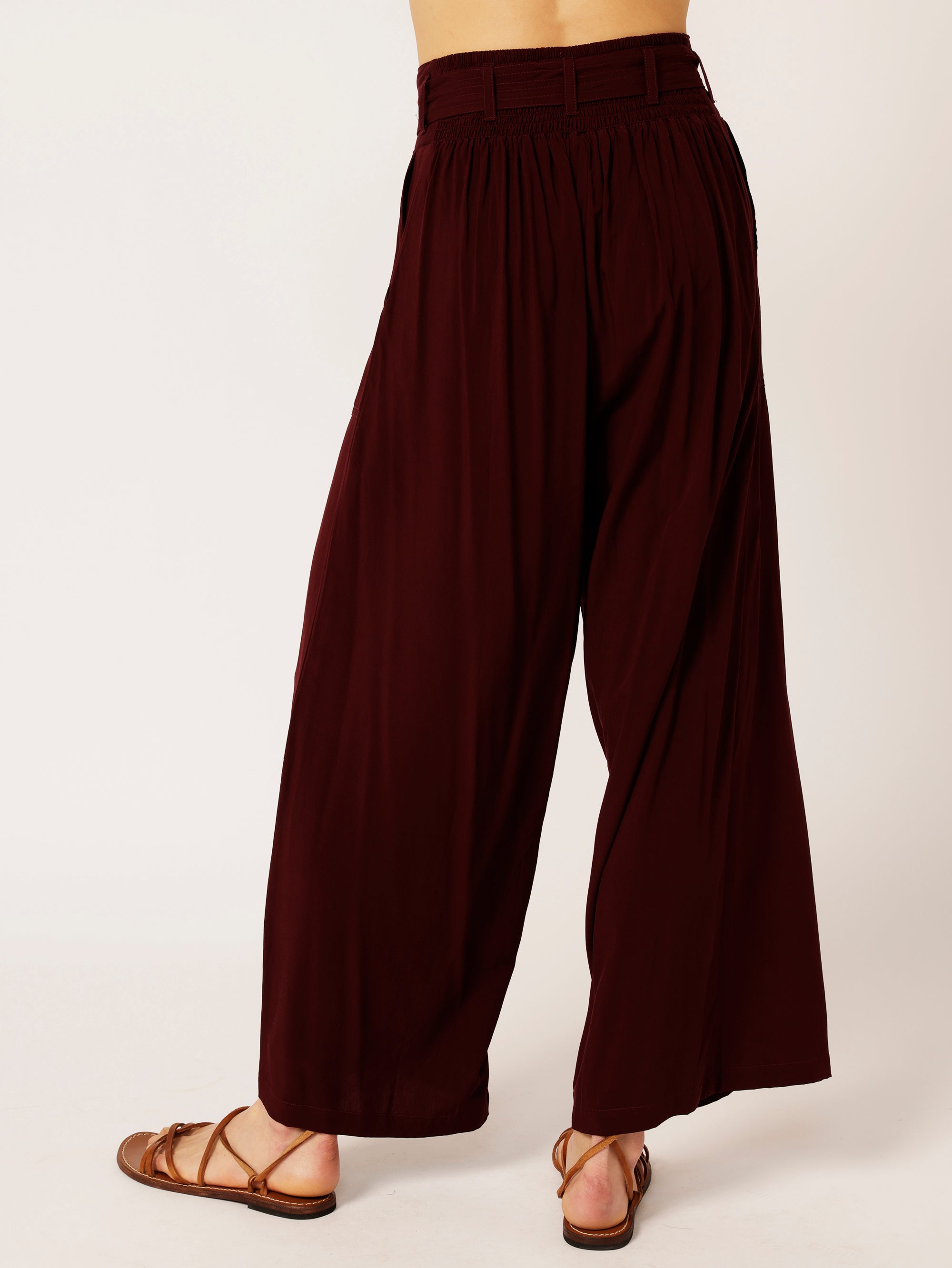 High Waisted Lounge Pant | Plum - Saffron Road