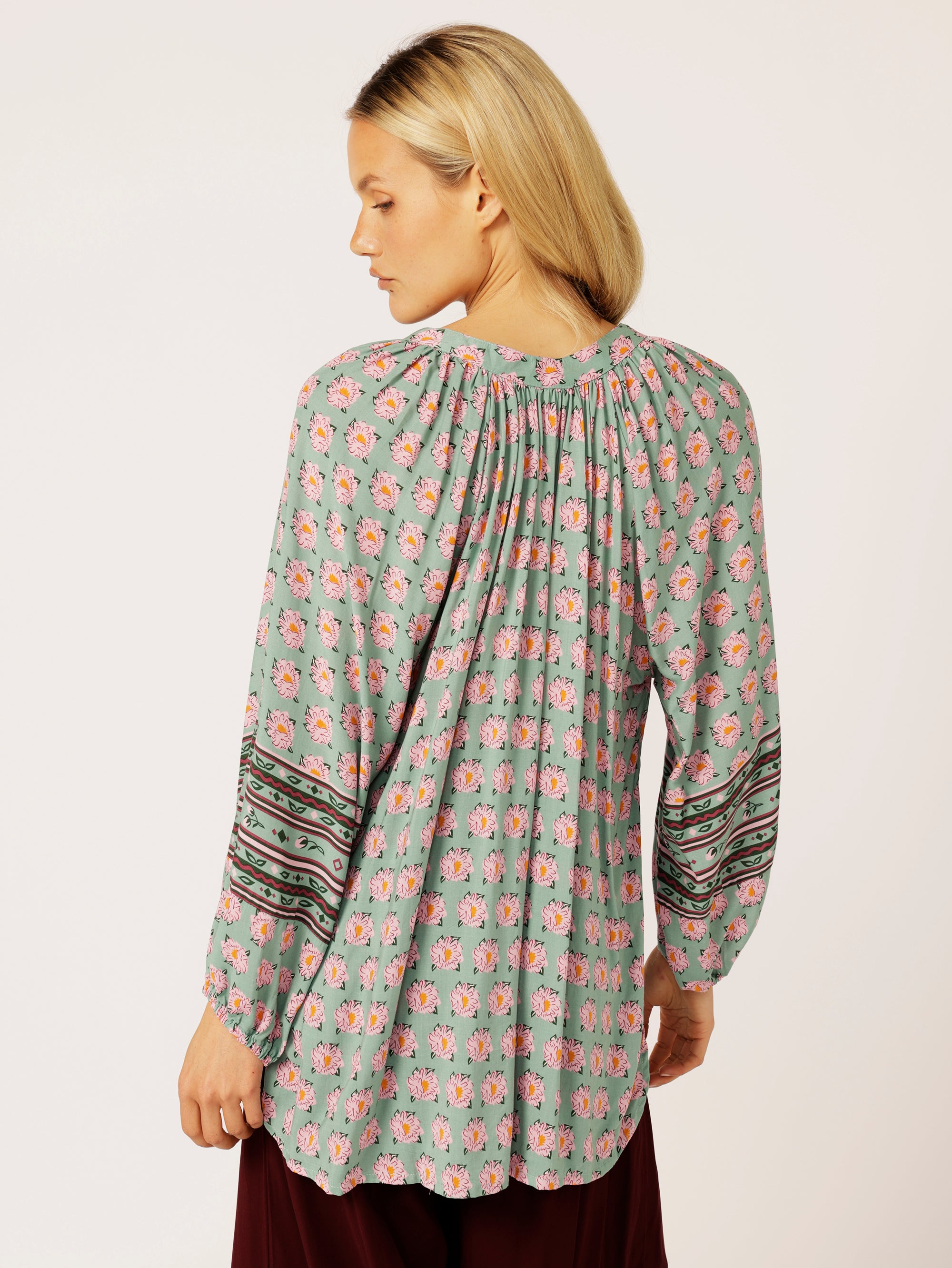 Bella Blouse | Sage Peony - Saffron Road