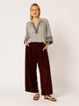 High Waisted Lounge Pant | Plum - Saffron Road