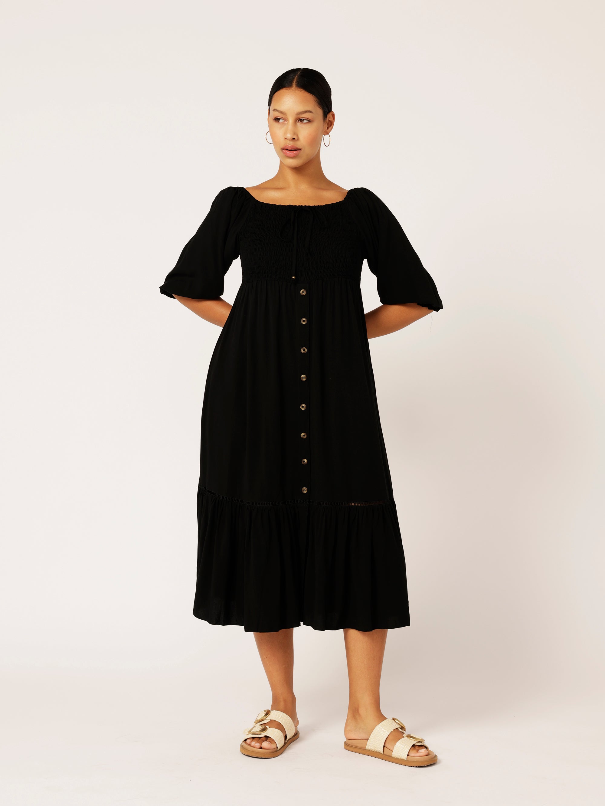 Harper Dress MAXI | Black - Saffron Road