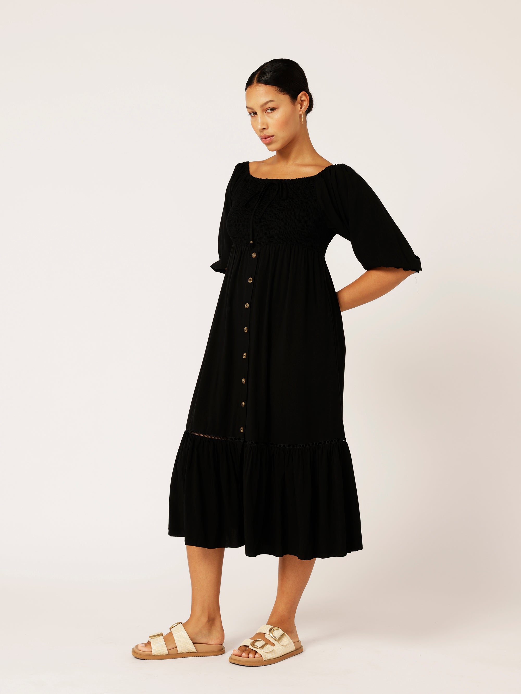 Harper Dress MAXI | Black - Saffron Road