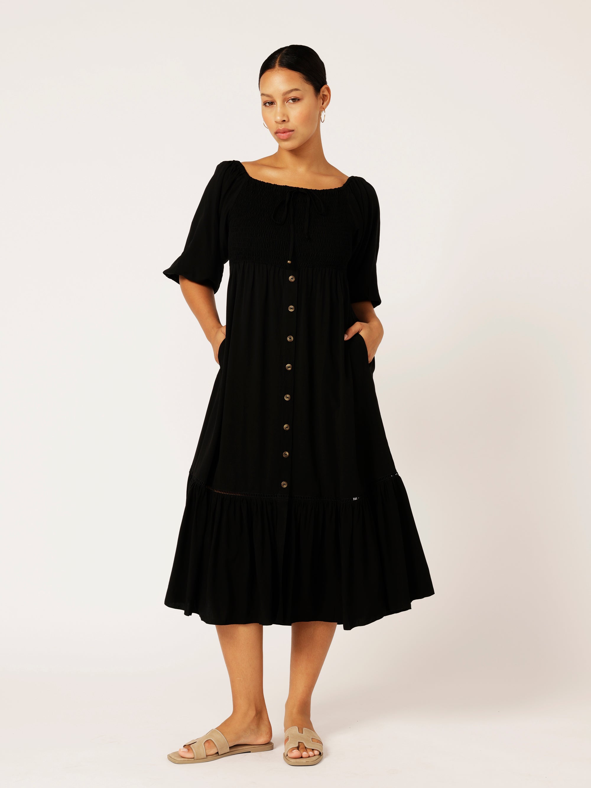 Harper Dress MAXI | Black - Saffron Road