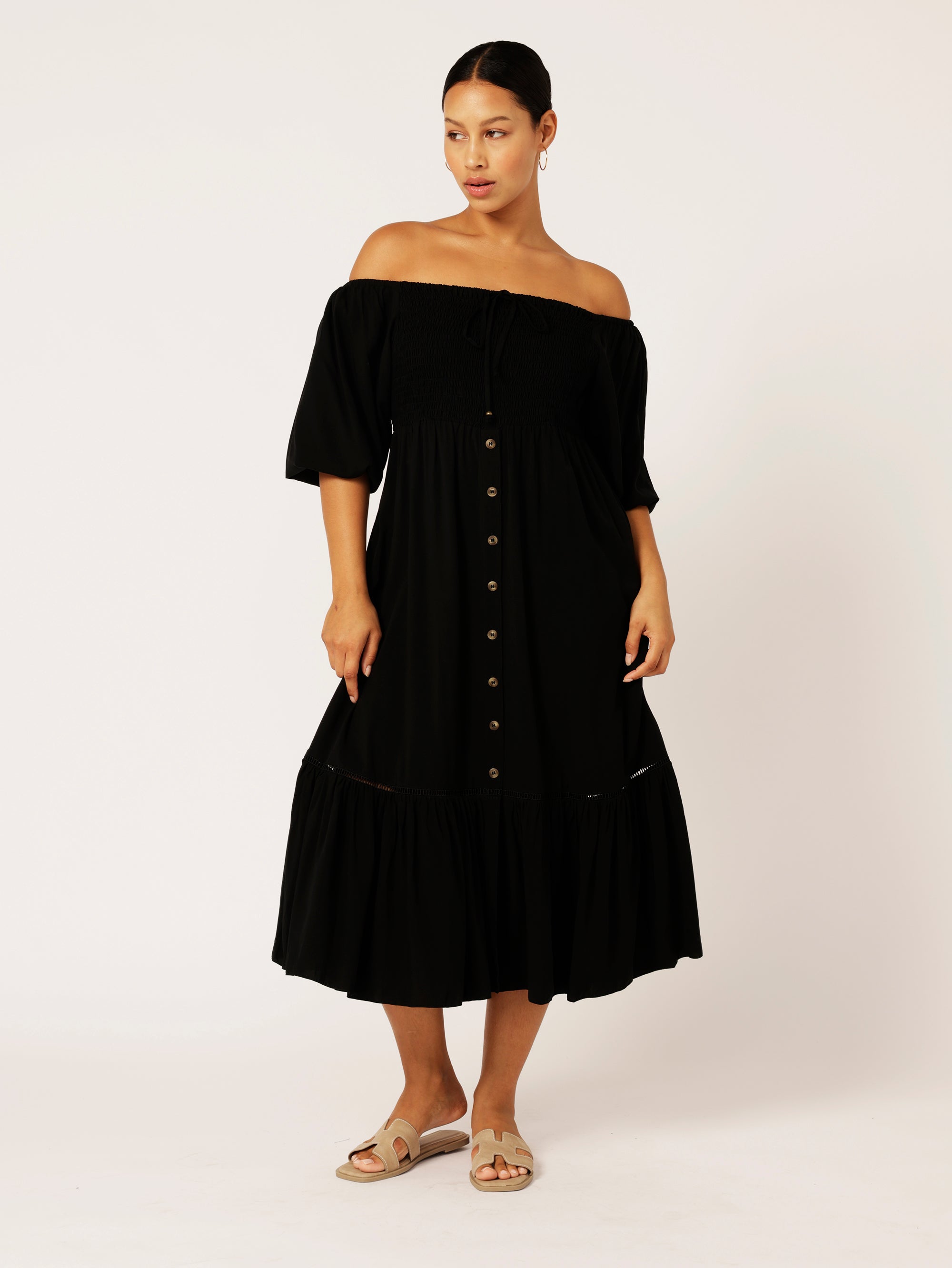 Harper Dress MAXI | Black - Saffron Road