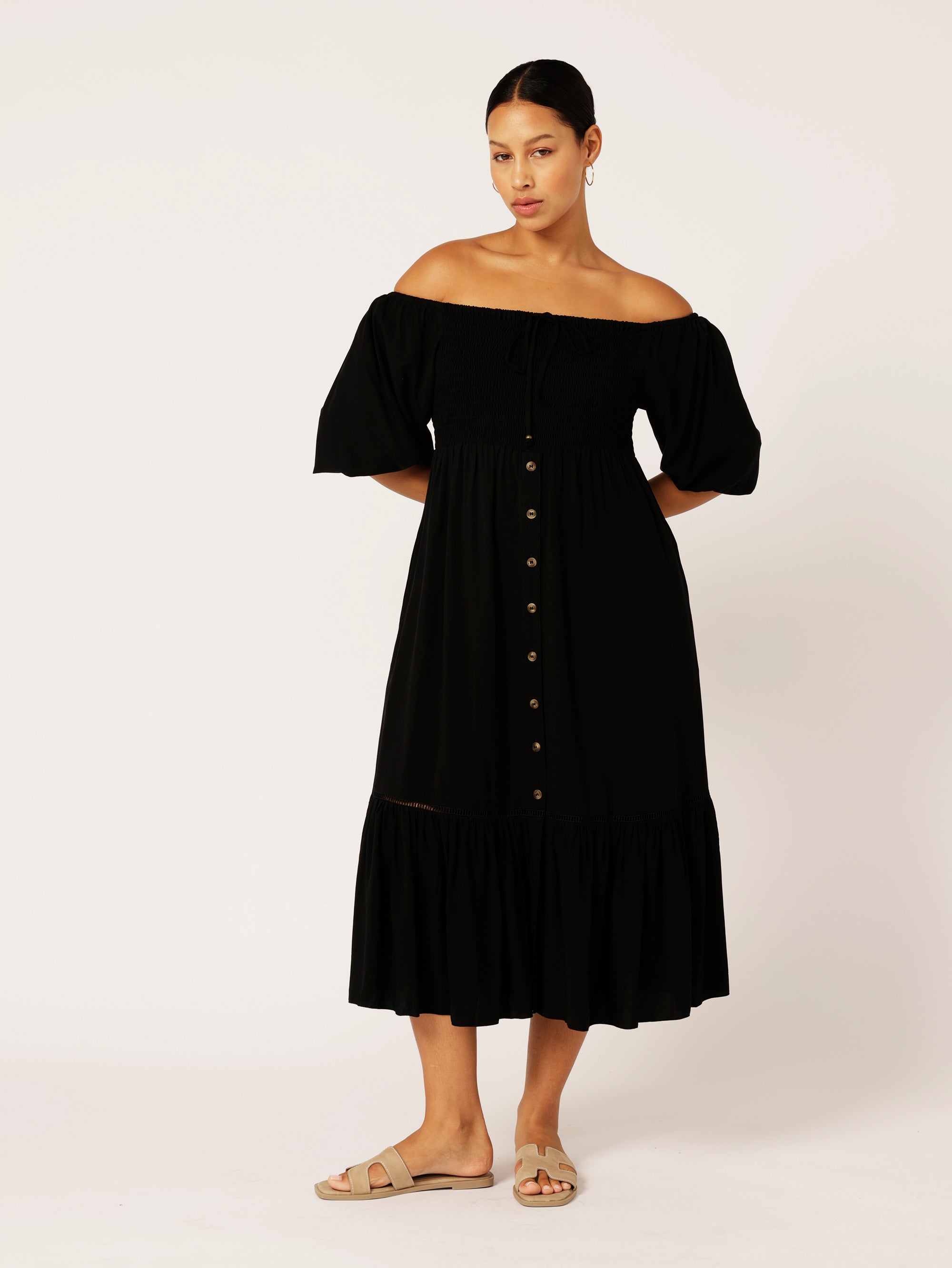 Harper Dress MAXI | Black - Saffron Road