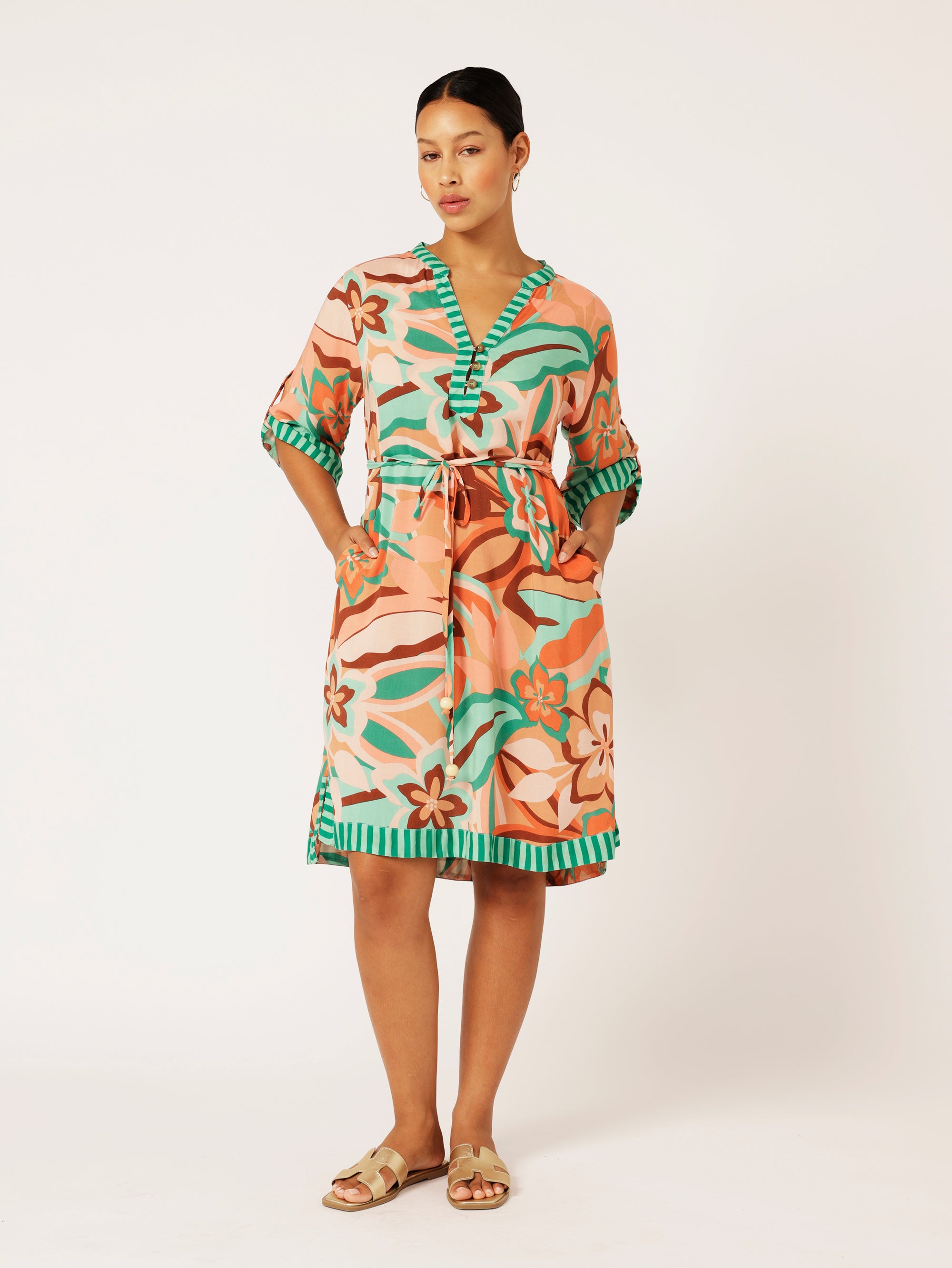 Caftan Dress | Island Coral - Saffron Road