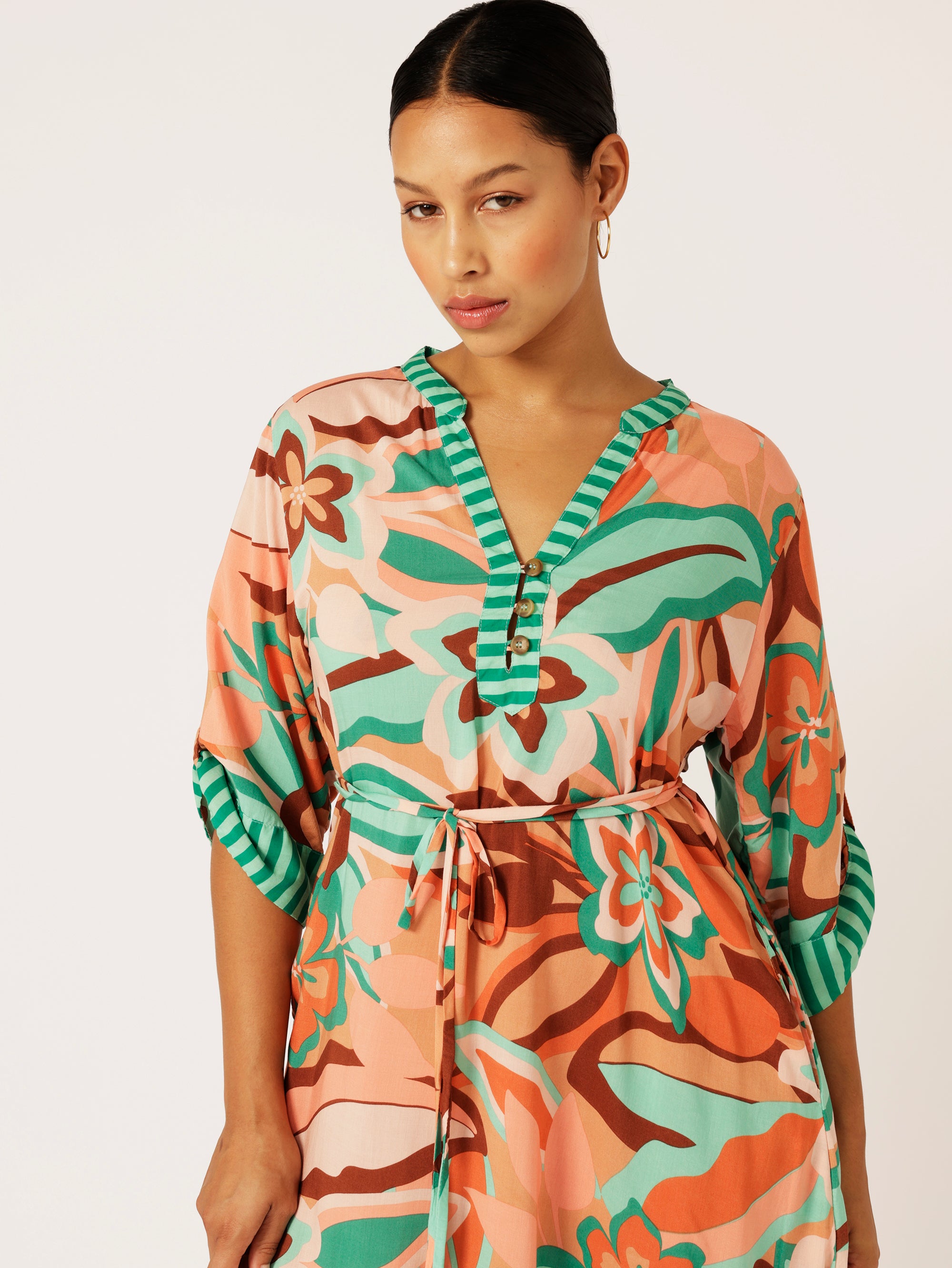 Caftan Dress | Island Coral - Saffron Road