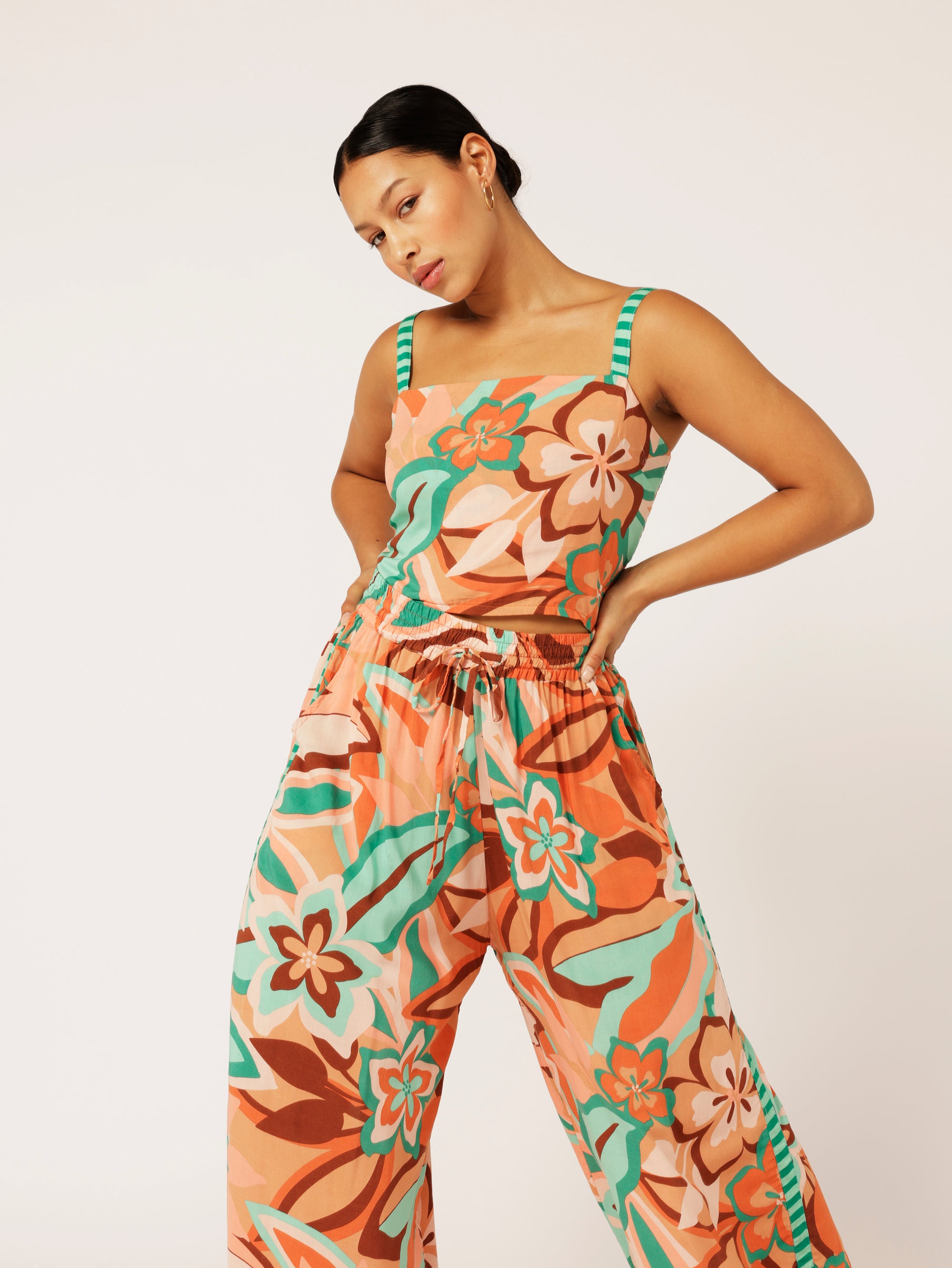 Palazzo Pant | Island Coral - Saffron Road