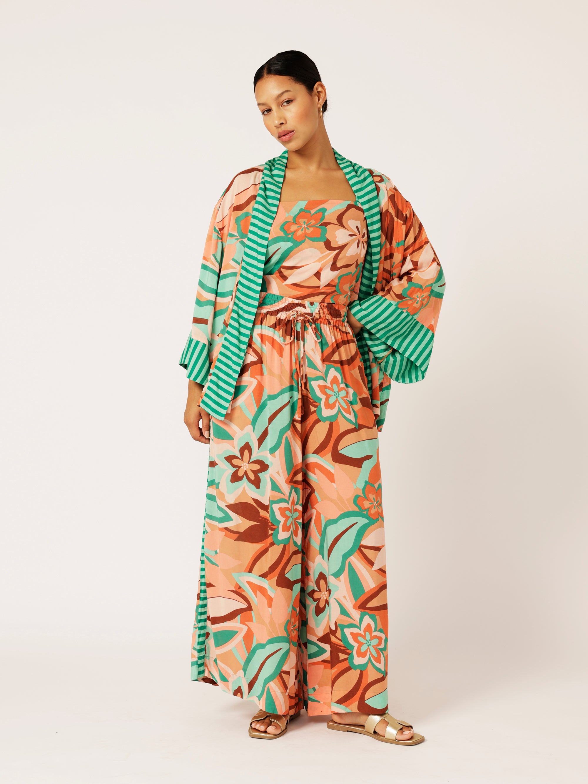 Kimono Shirt | Island Coral - Saffron Road