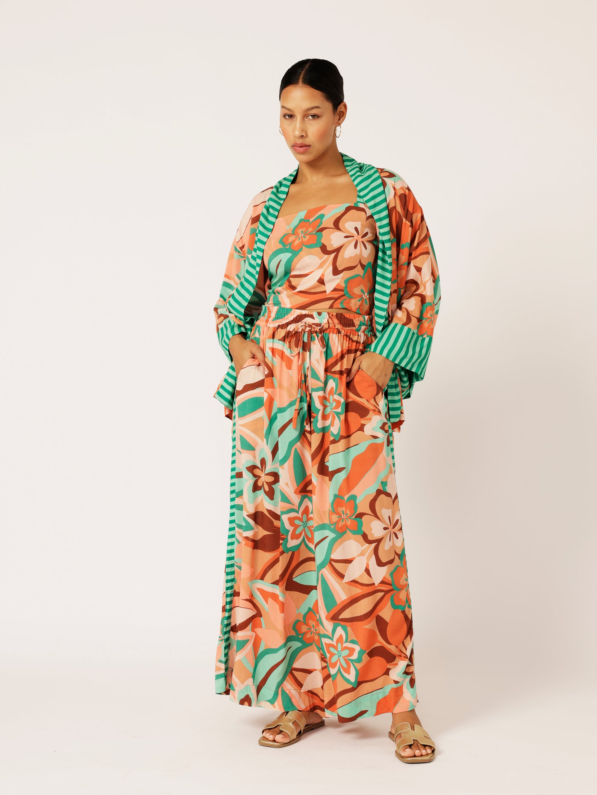 Kimono Shirt | Island Coral - Saffron Road