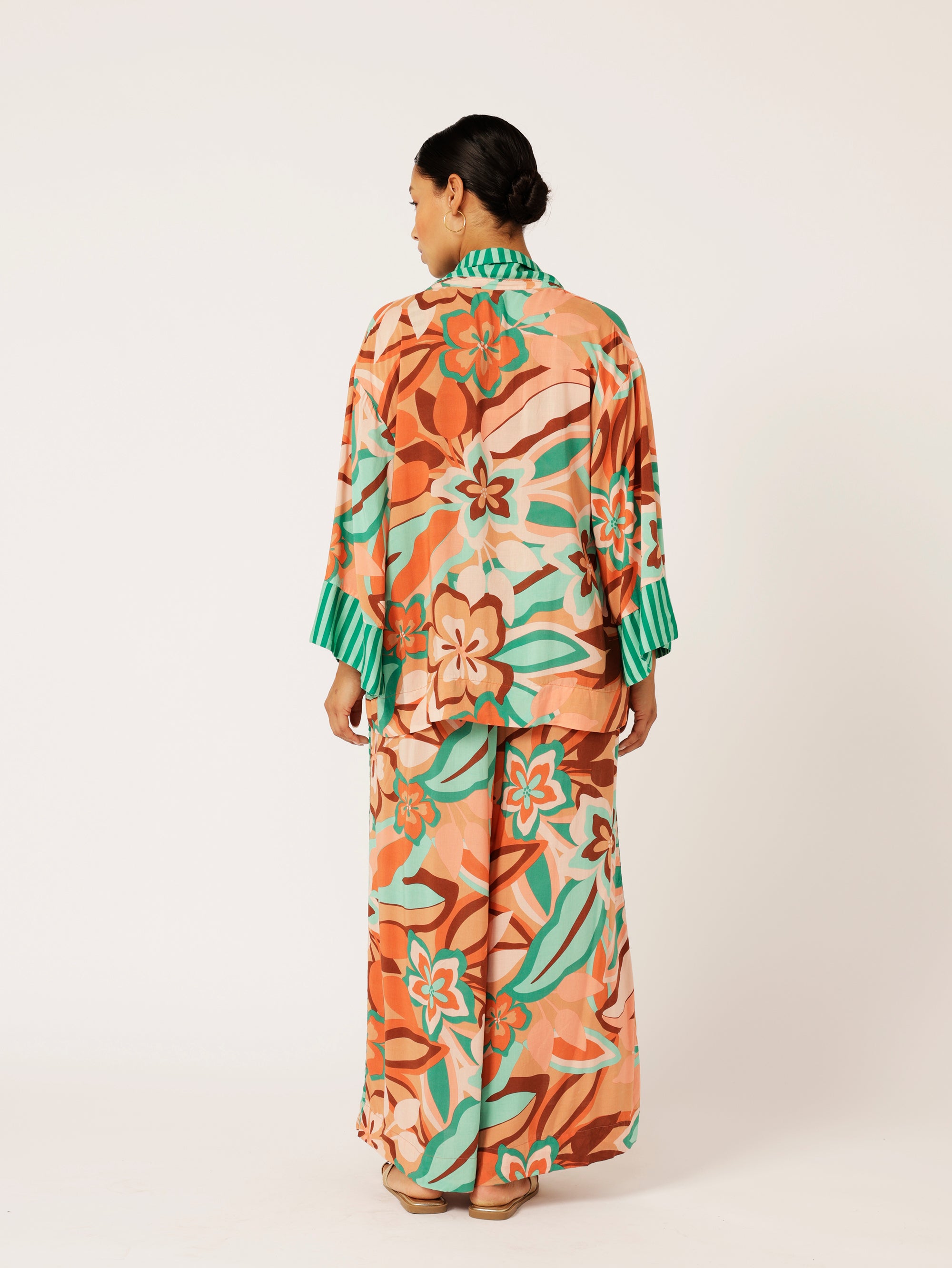 Kimono Shirt | Island Coral - Saffron Road