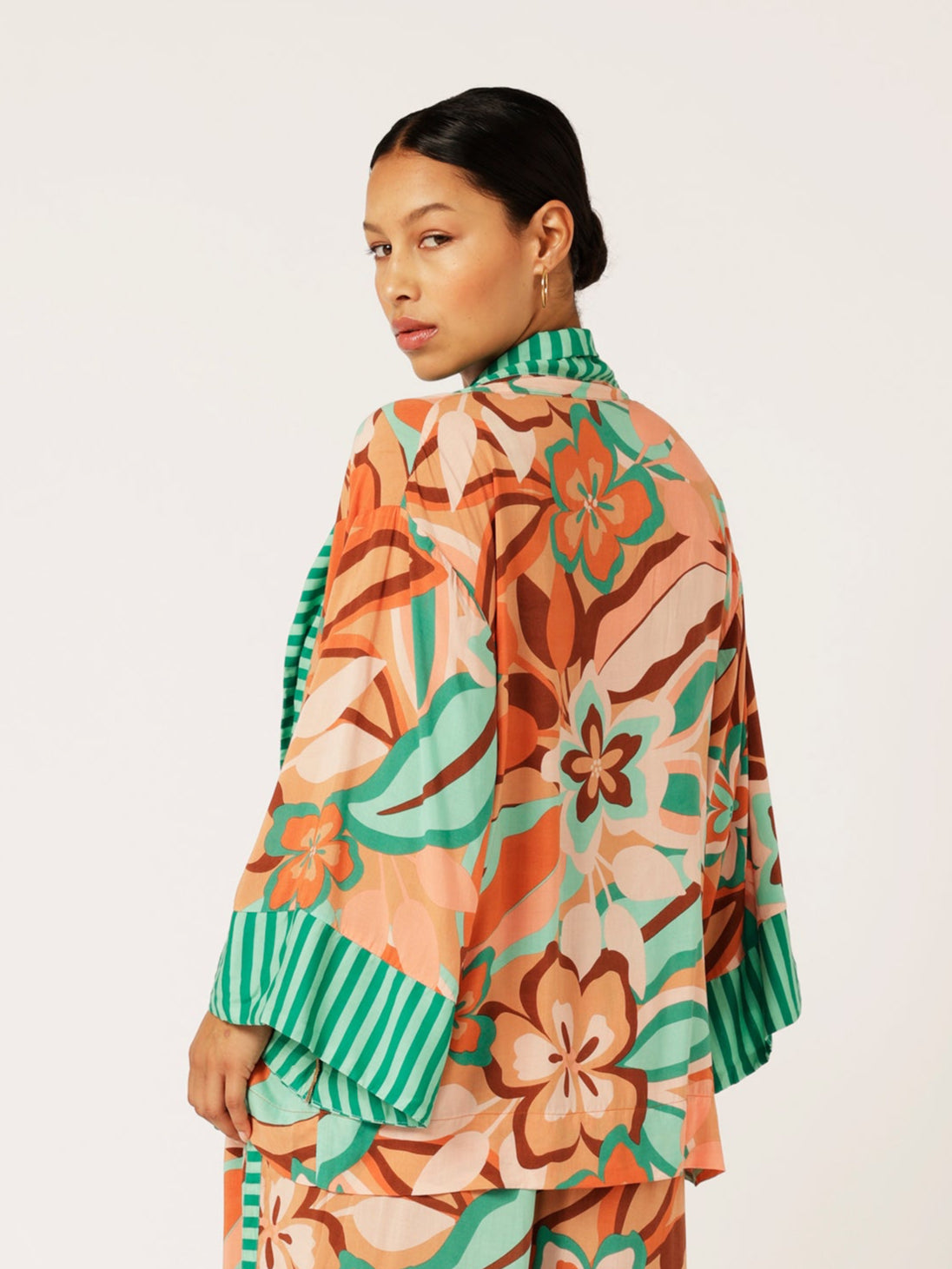 Kimono Shirt | Island Coral - Saffron Road