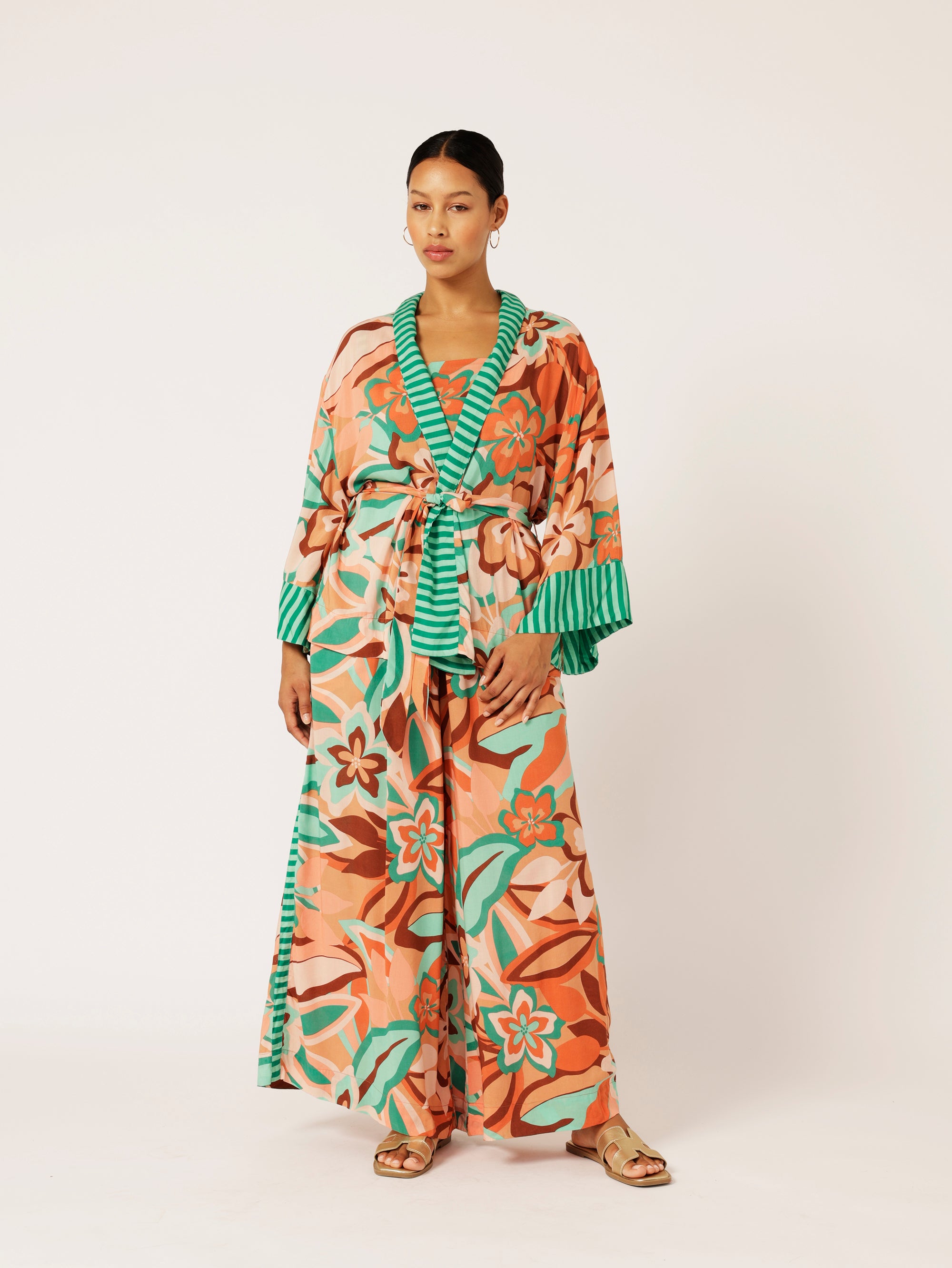 Kimono Shirt | Island Coral - Saffron Road