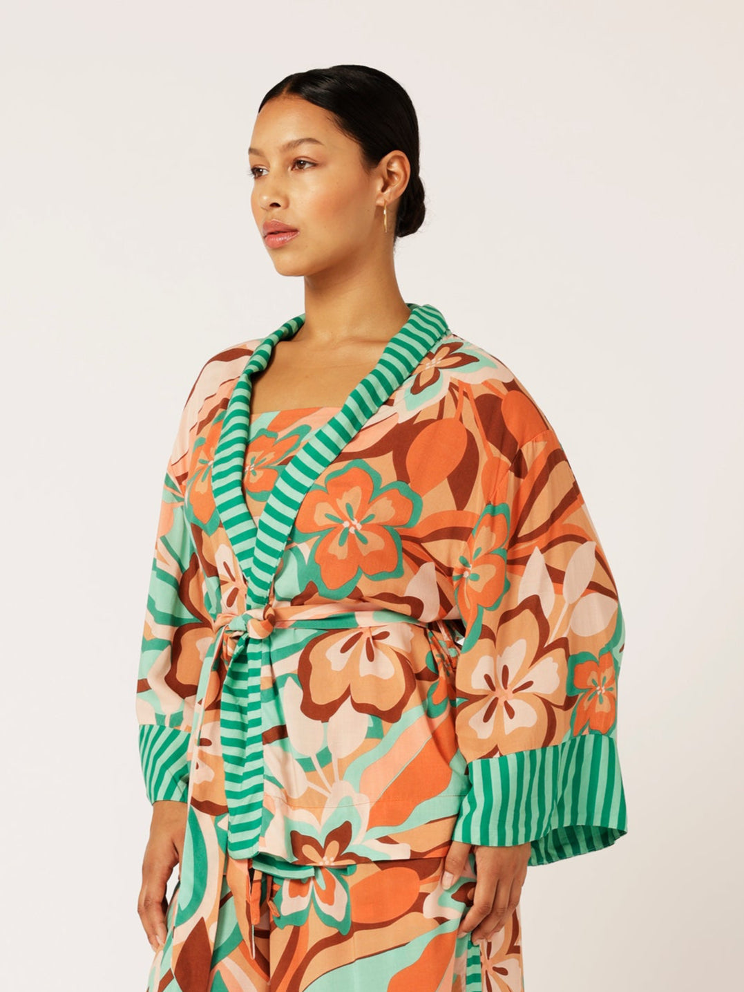 Kimono Shirt | Island Coral - Saffron Road