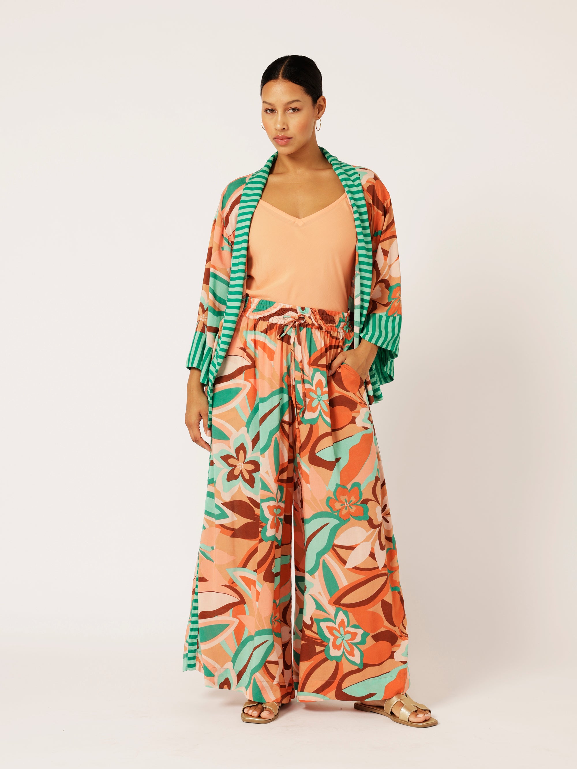 Palazzo Pant | Island Coral - Saffron Road