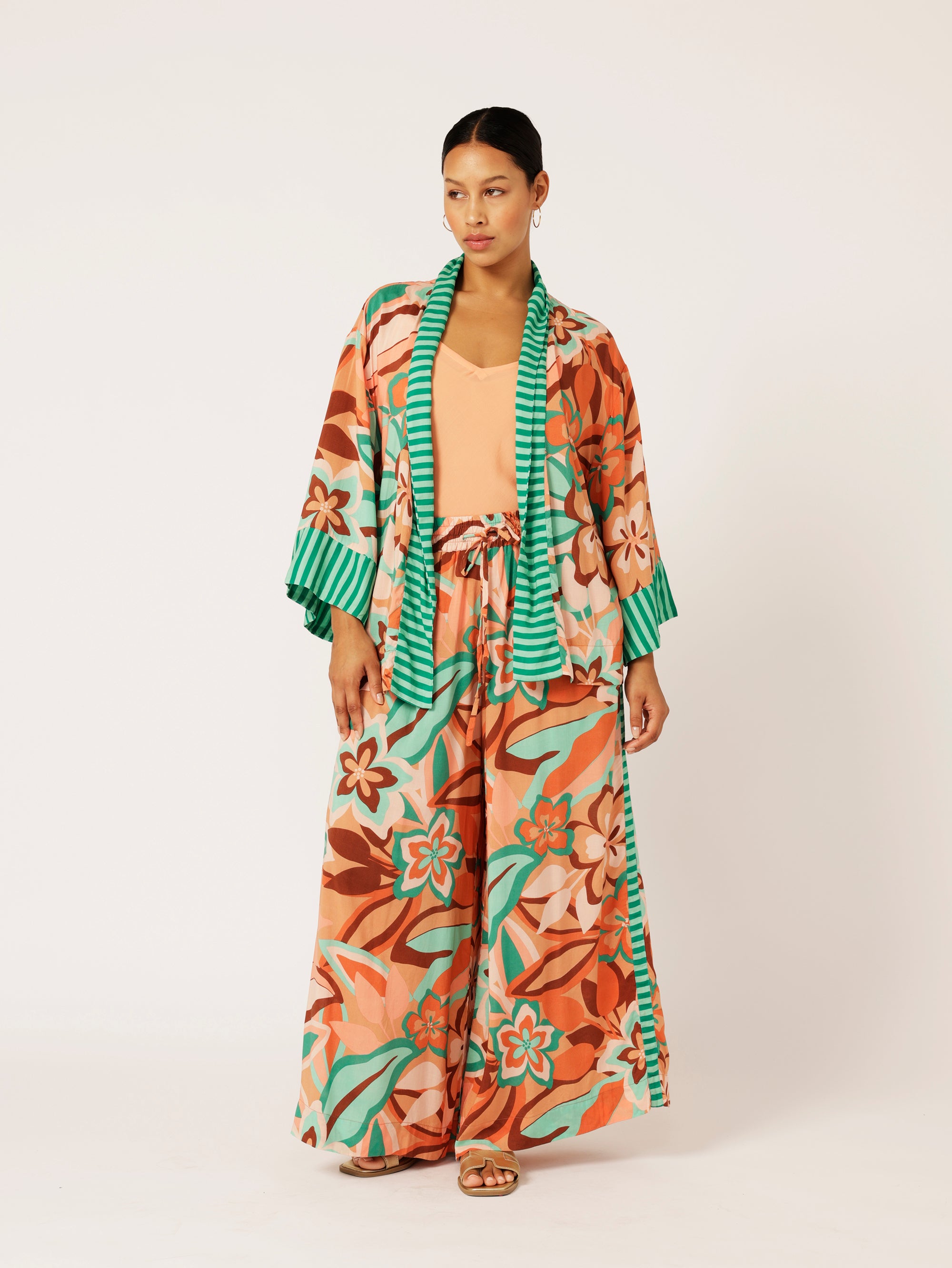 Kimono Shirt | Island Coral - Saffron Road