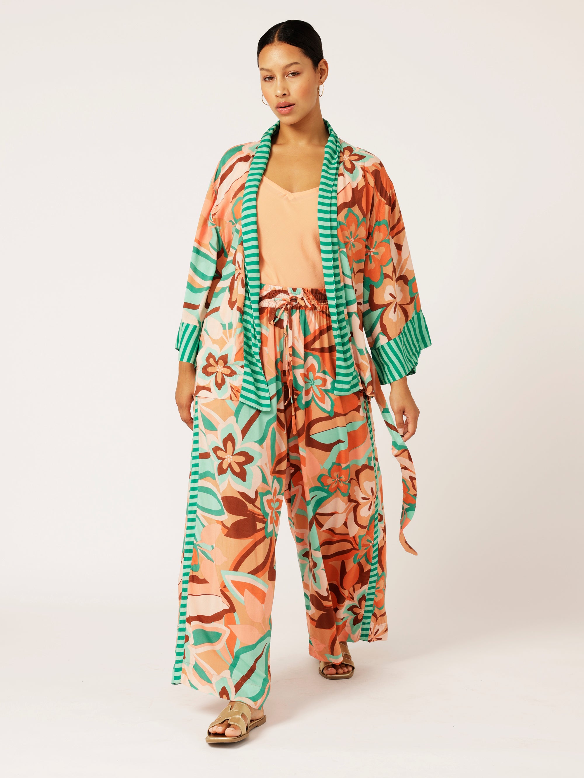 Kimono Shirt | Island Coral - Saffron Road