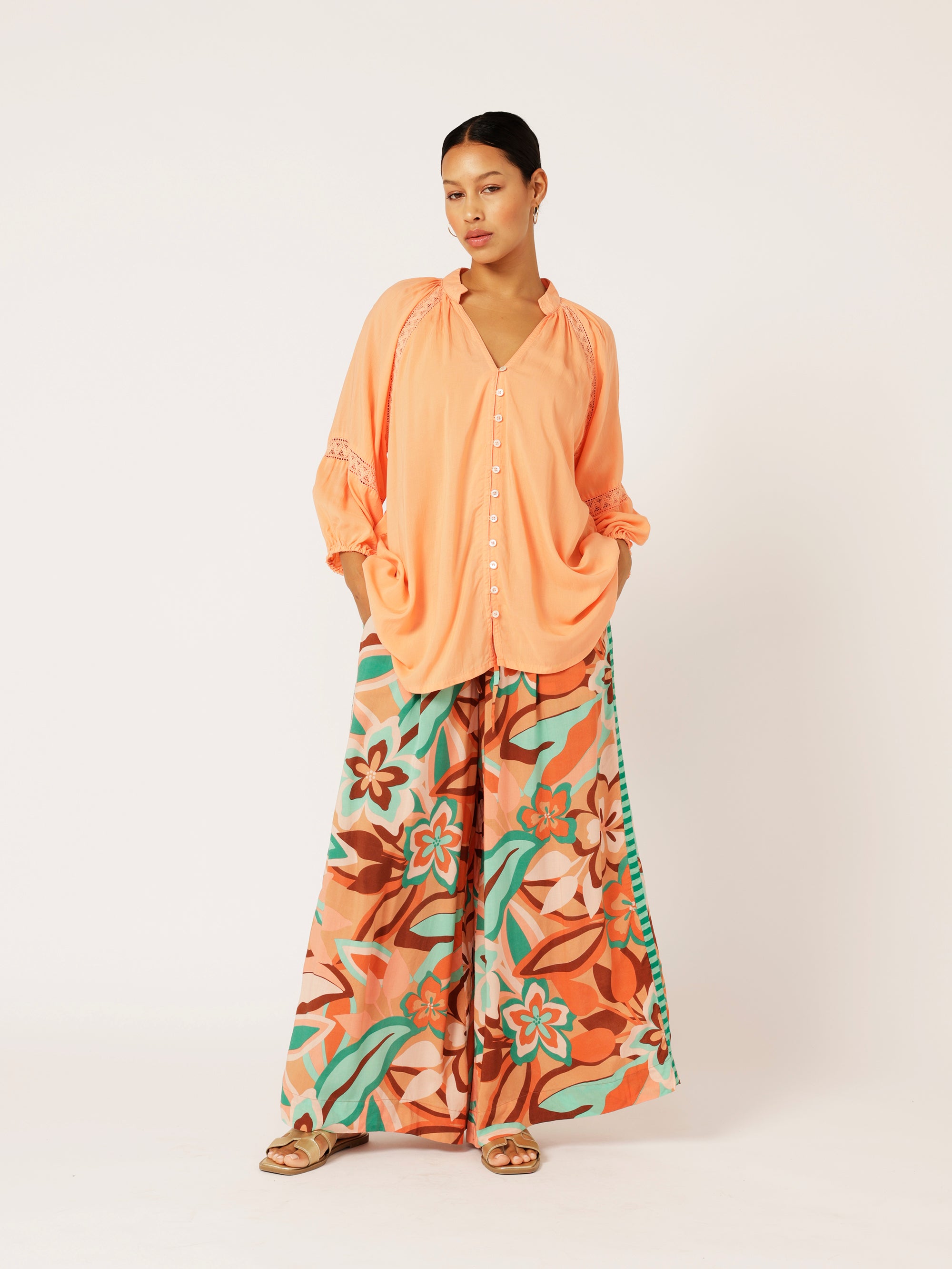 Take Me Away Blouse | Coral - Saffron Road