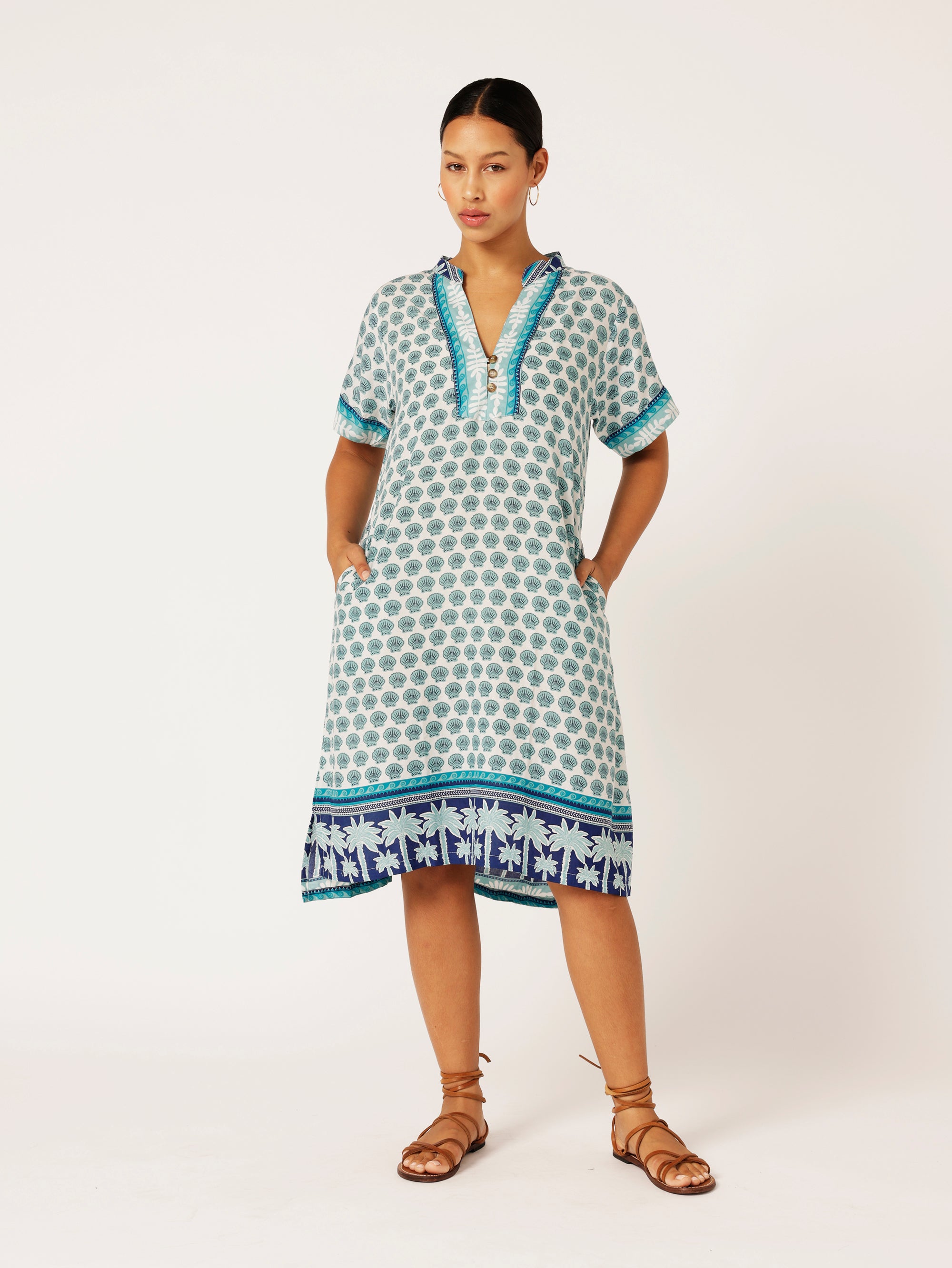 Caftan Dress | Marine Blue - Saffron Road