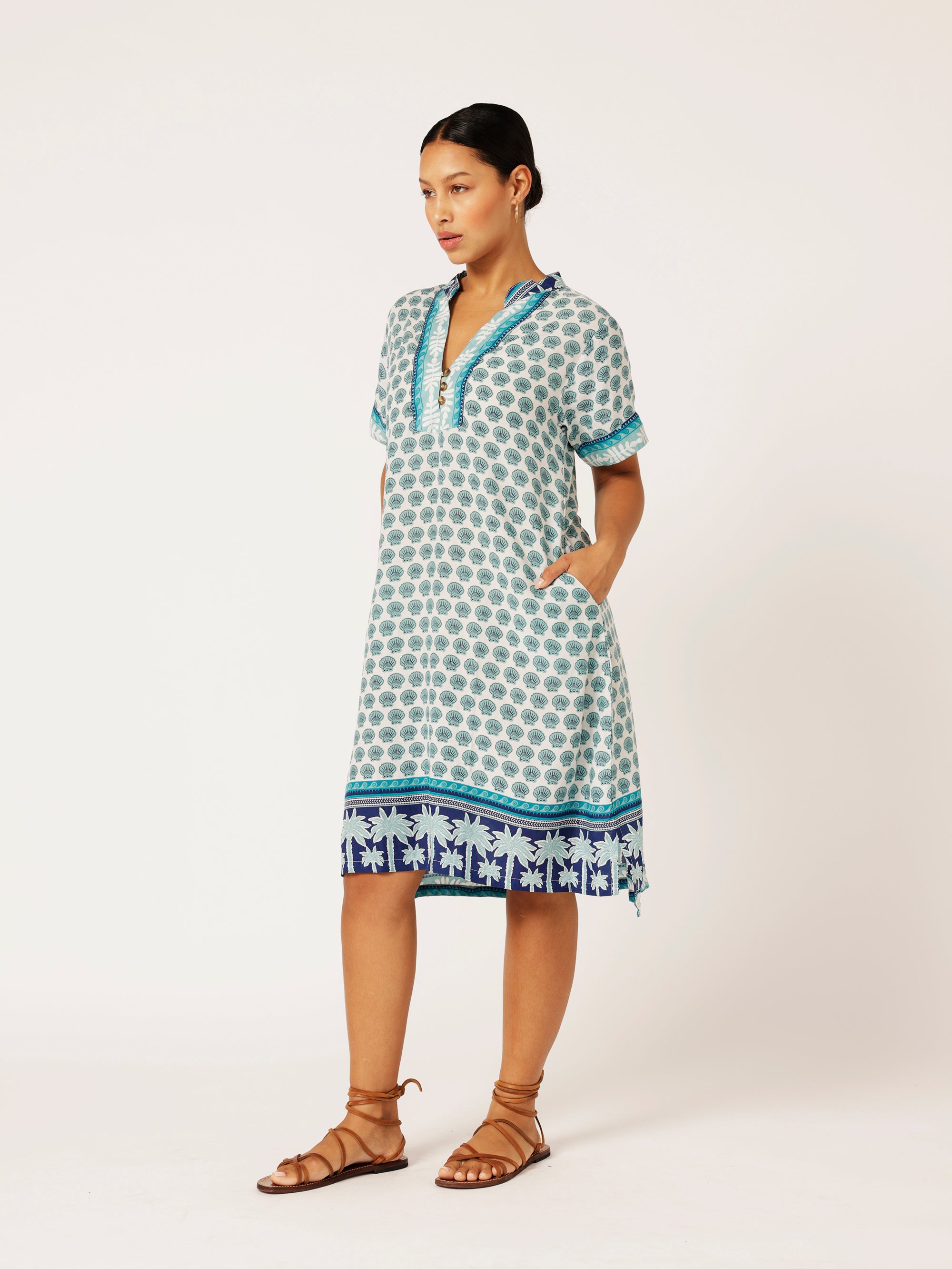 Caftan Dress | Marine Blue - Saffron Road