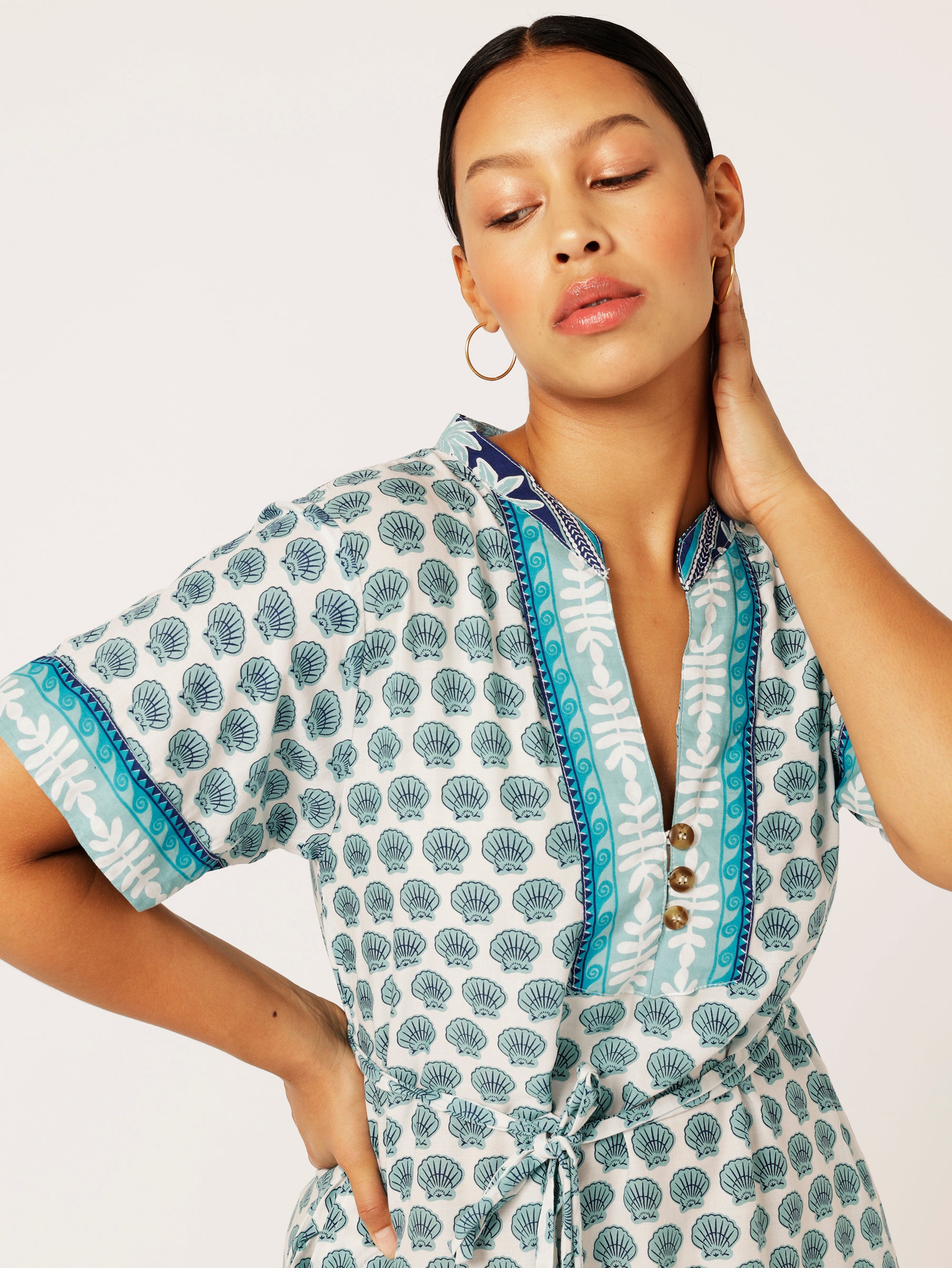 Caftan Dress | Marine Blue - Saffron Road