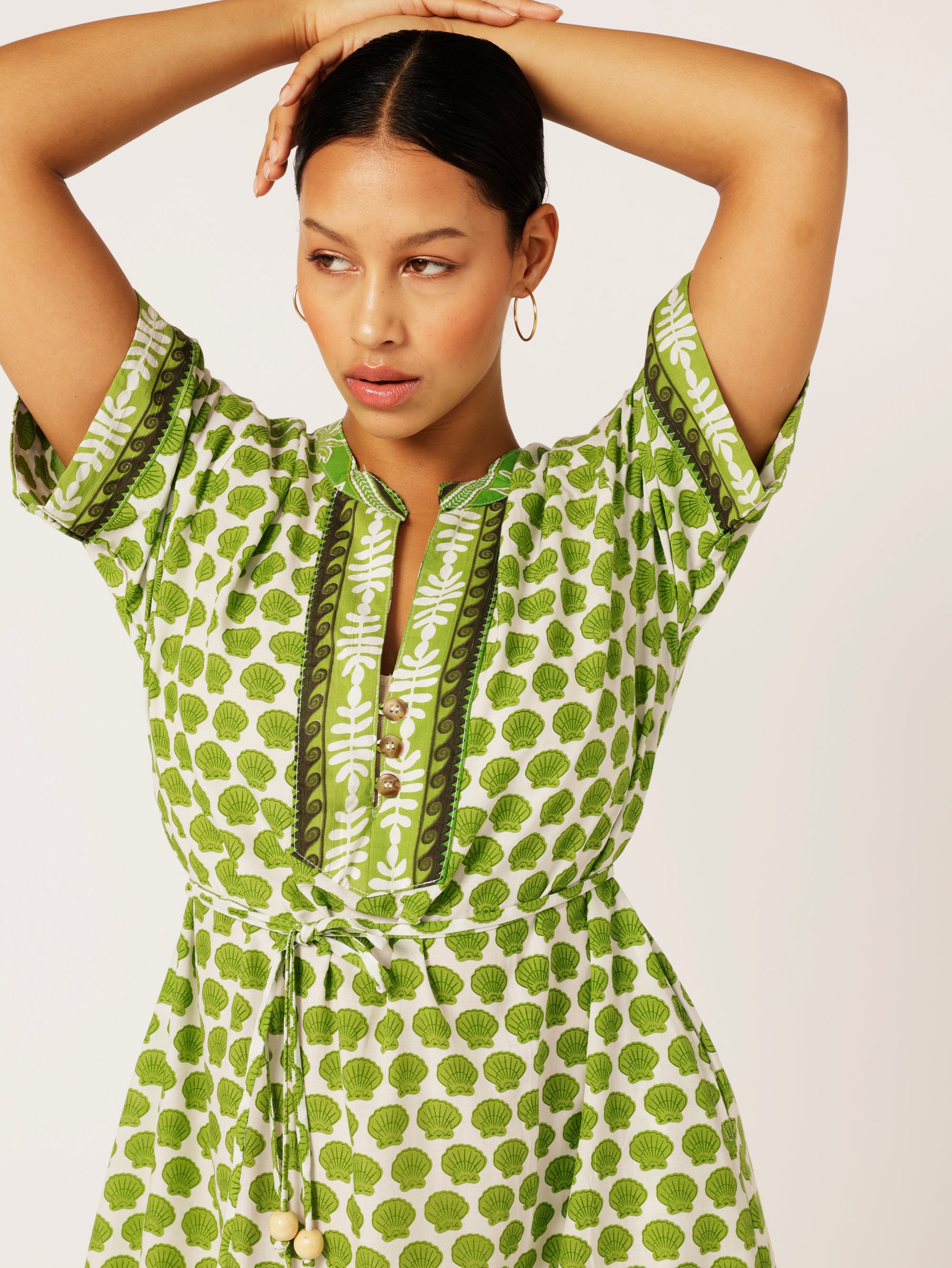 Caftan Dress | Palm Green - Saffron Road