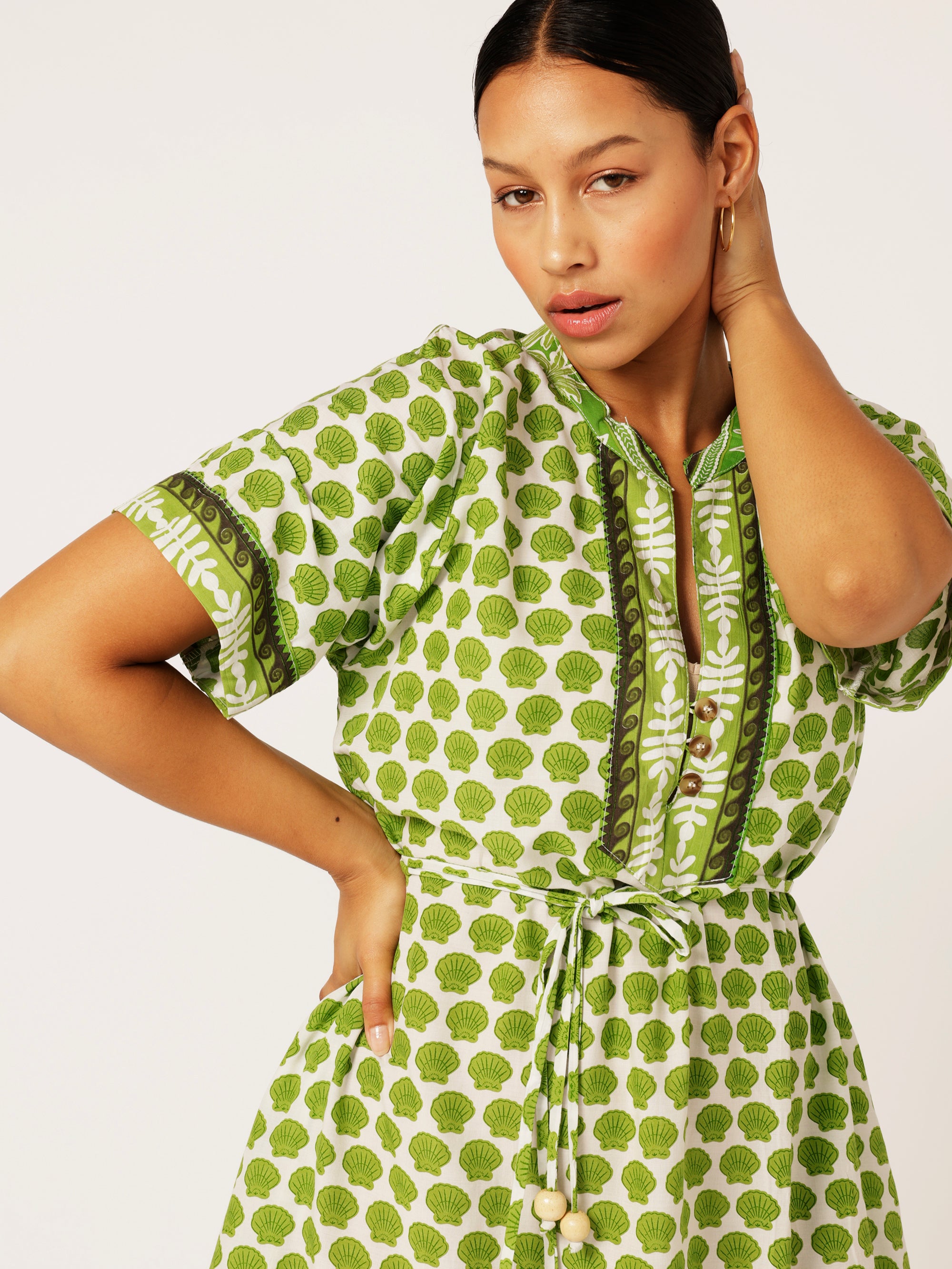 Caftan Dress | Palm Green - Saffron Road