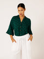 Luna Blouse | Aztec Green - Saffron Road