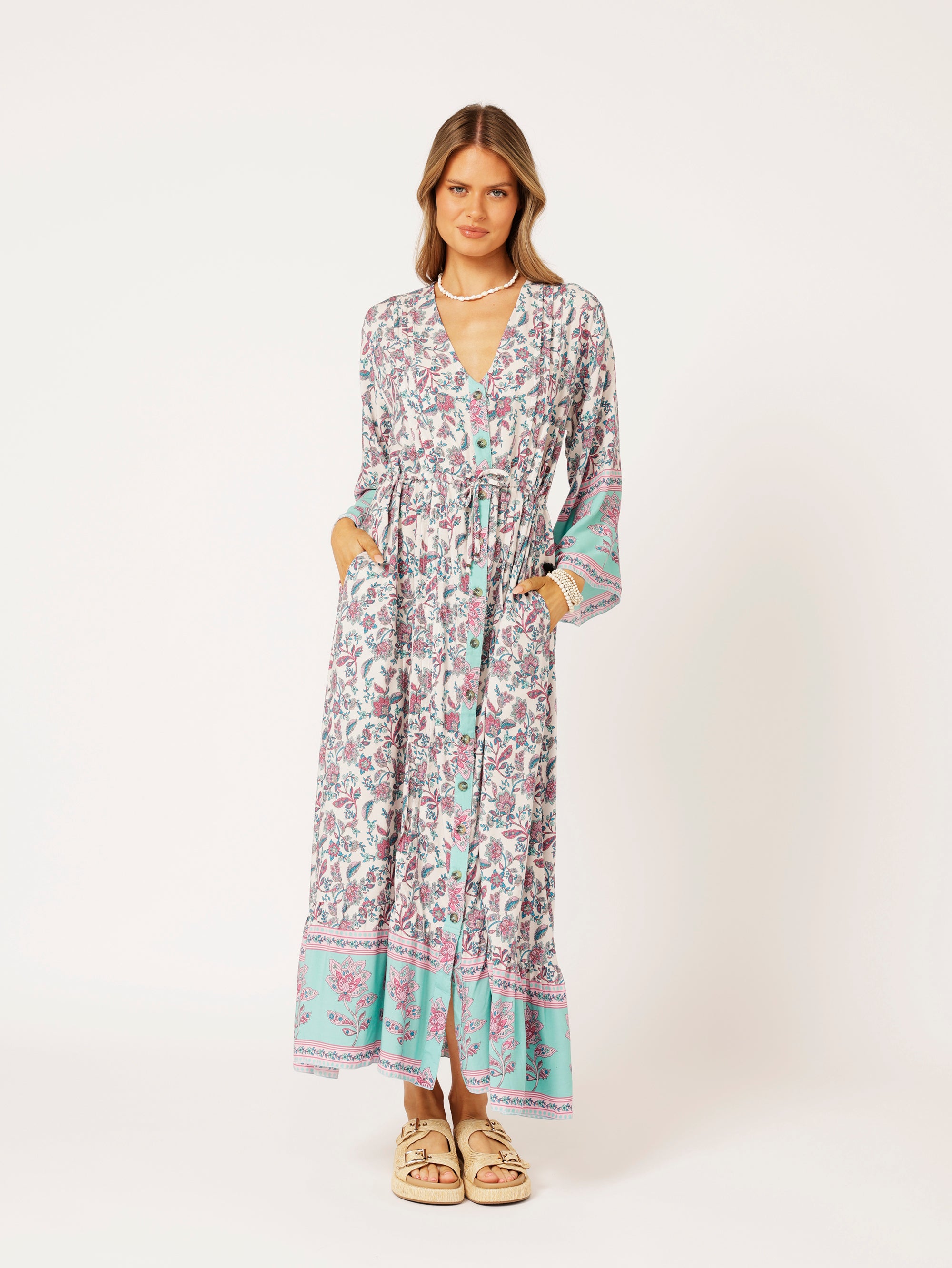 Duster Dress | Turquoise Bloom - Saffron Road