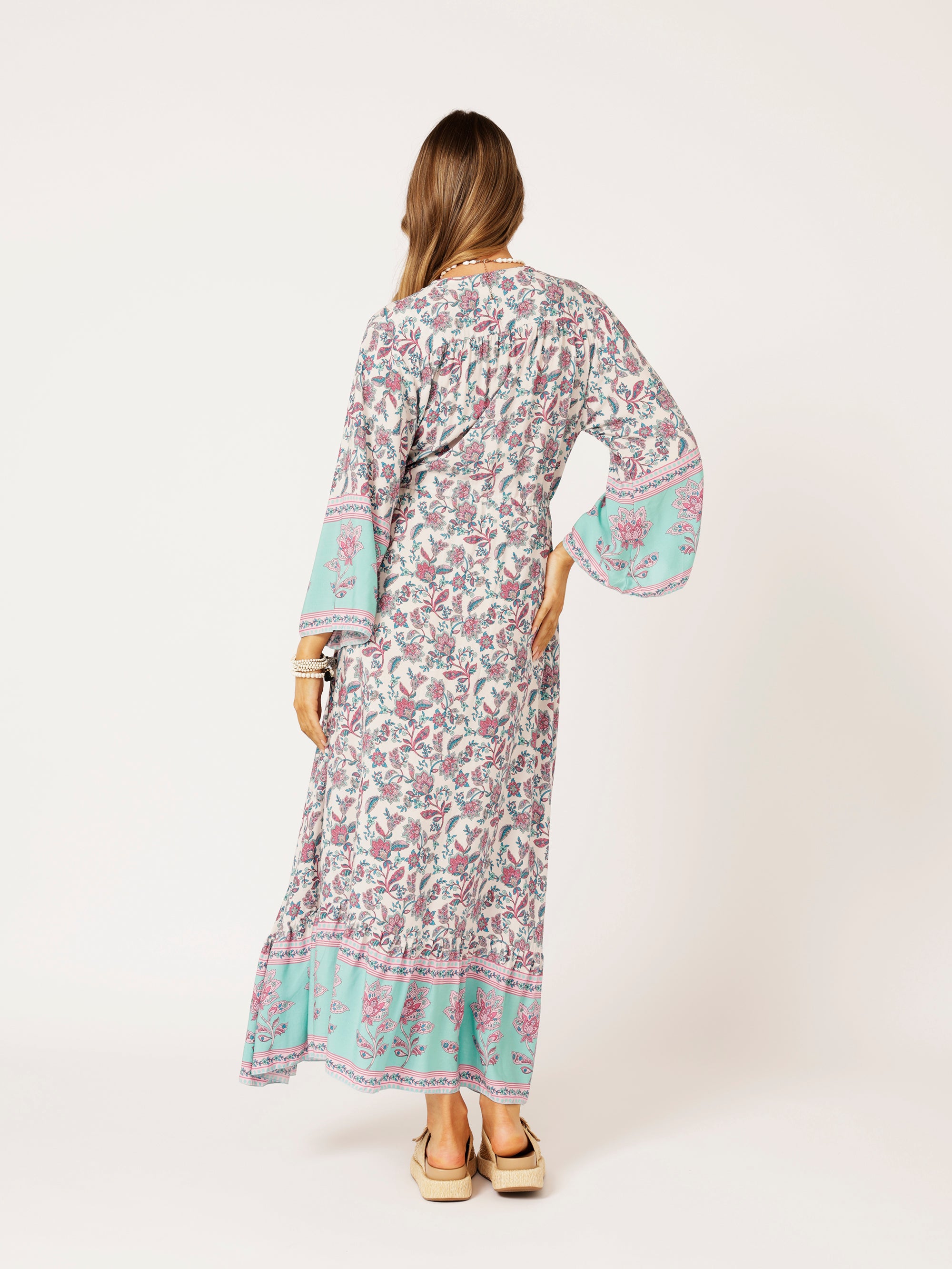 Duster Dress | Turquoise Bloom - Saffron Road