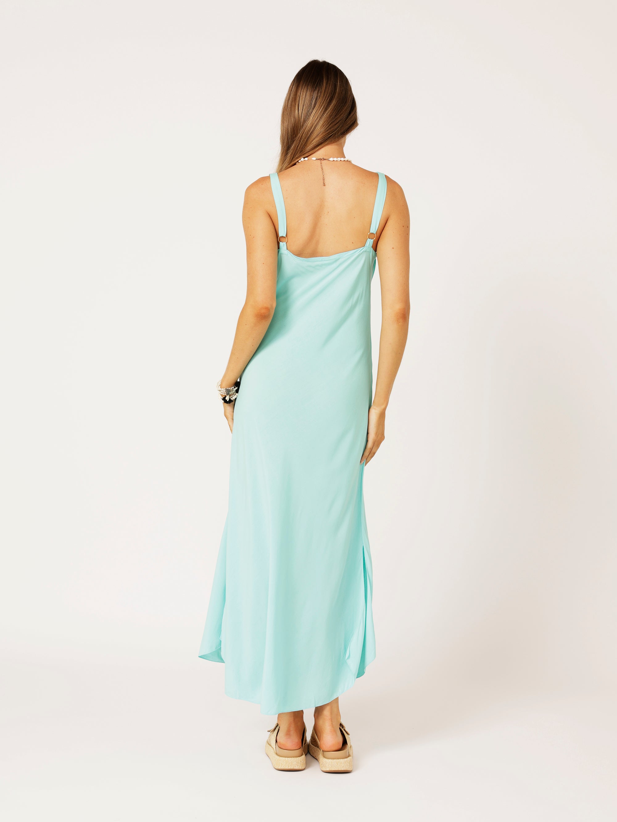 PRE_ORDER Slip Dress MAXI | Bias Cut | Turquoise - Saffron Road