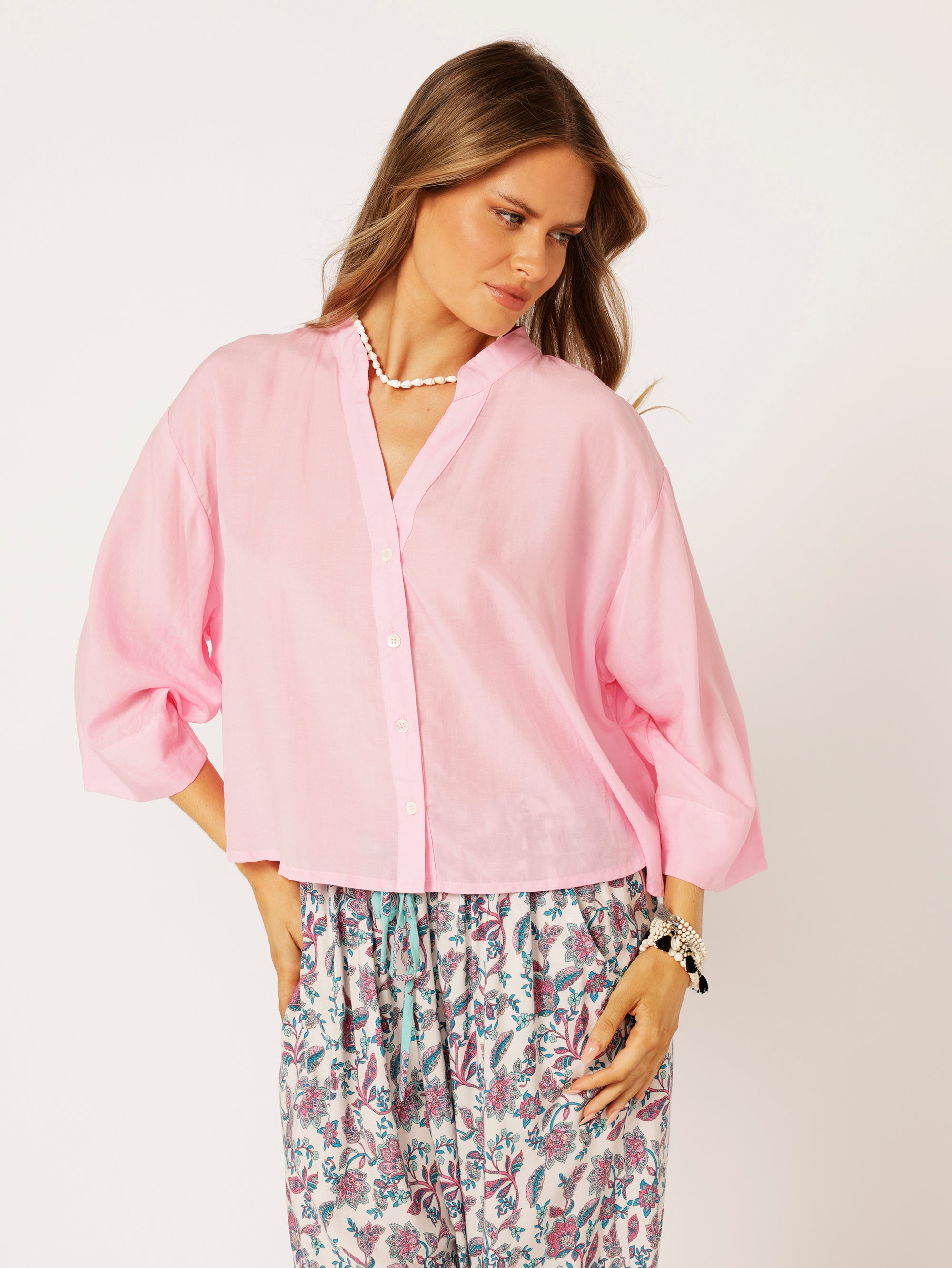 Mini Maple Shirt | Ice Pink - Saffron Road