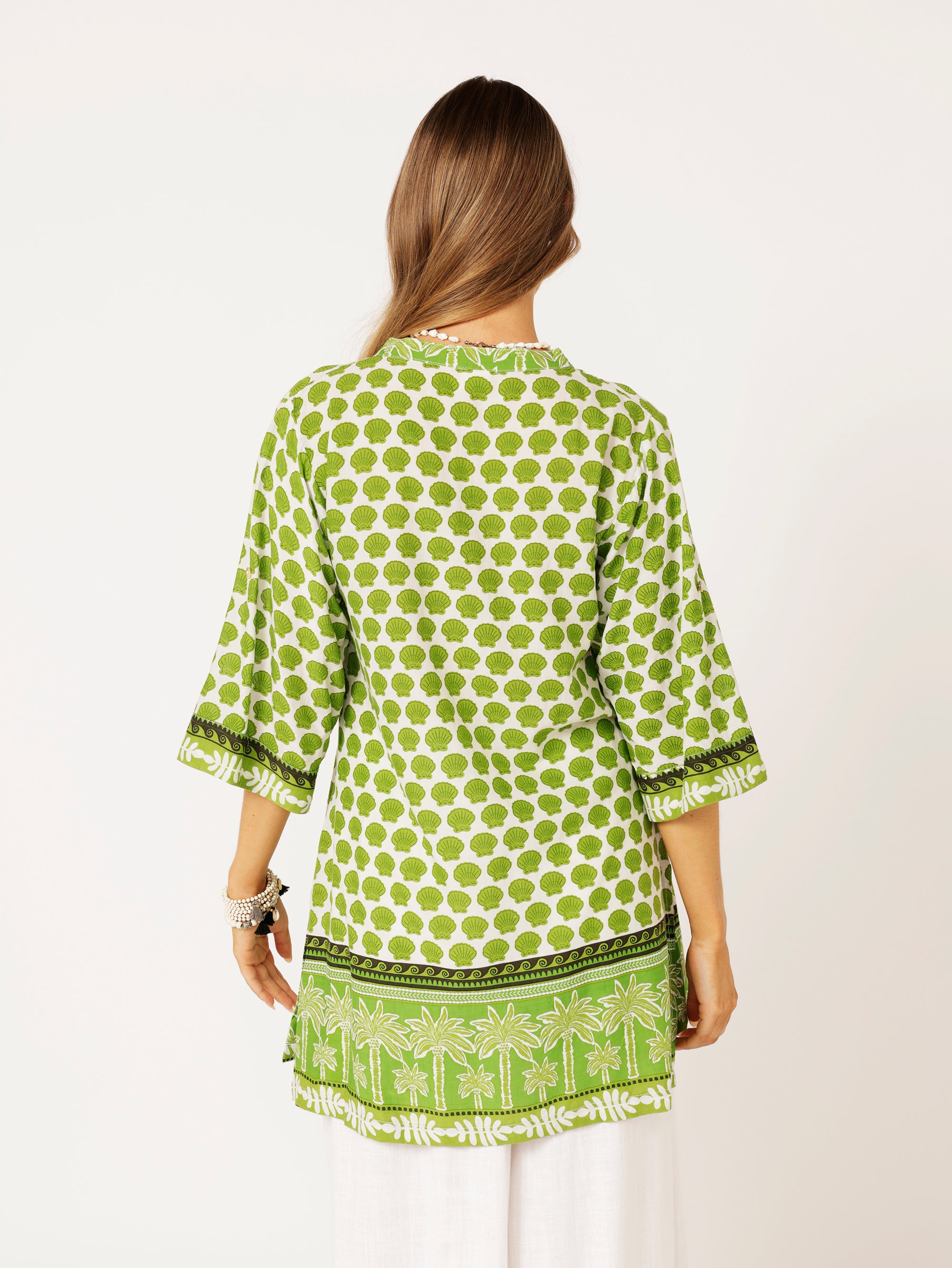 Caftan Blouse | Palm Green - Saffron Road