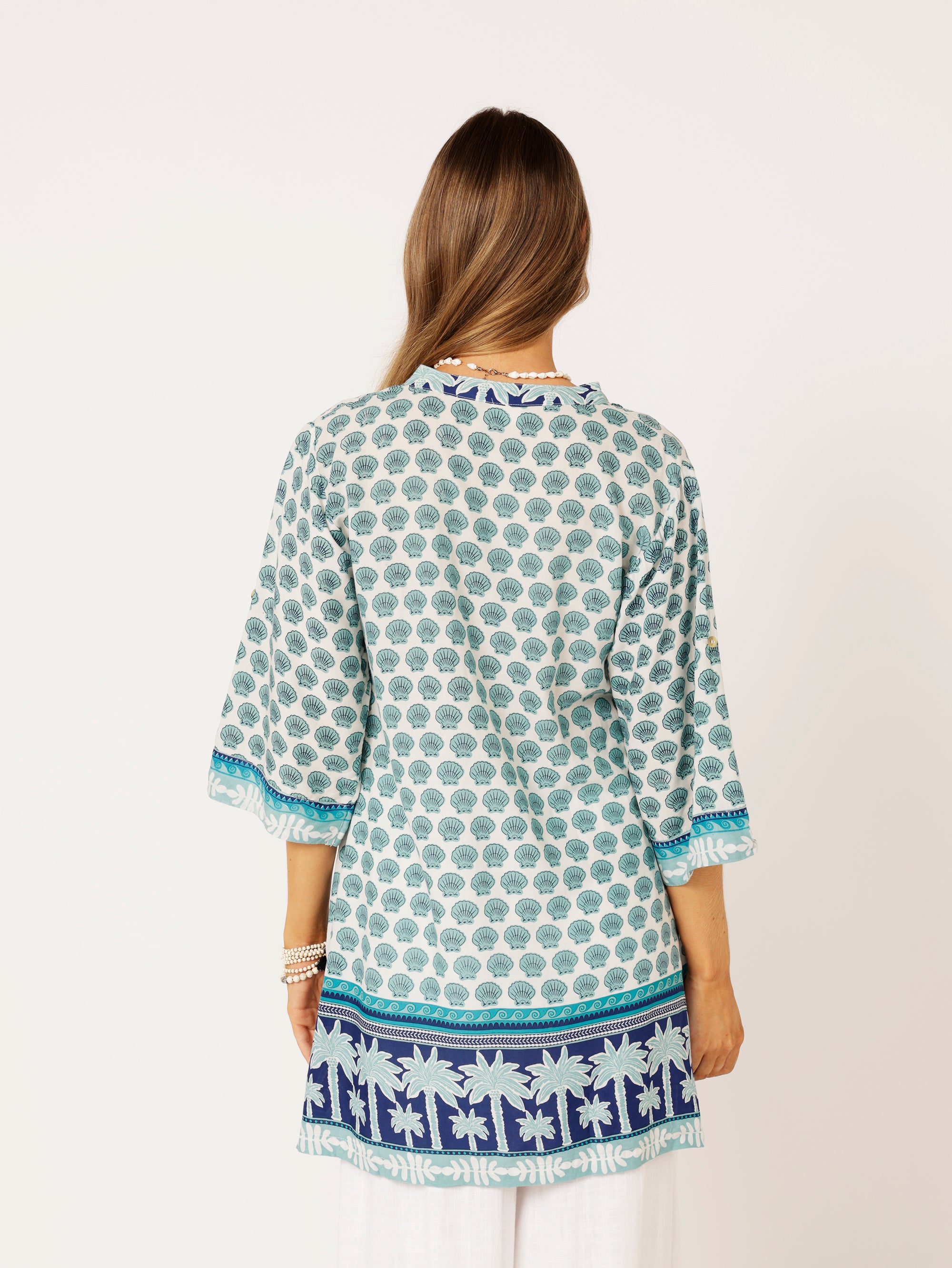 Caftan Blouse | Marine Blue - Saffron Road