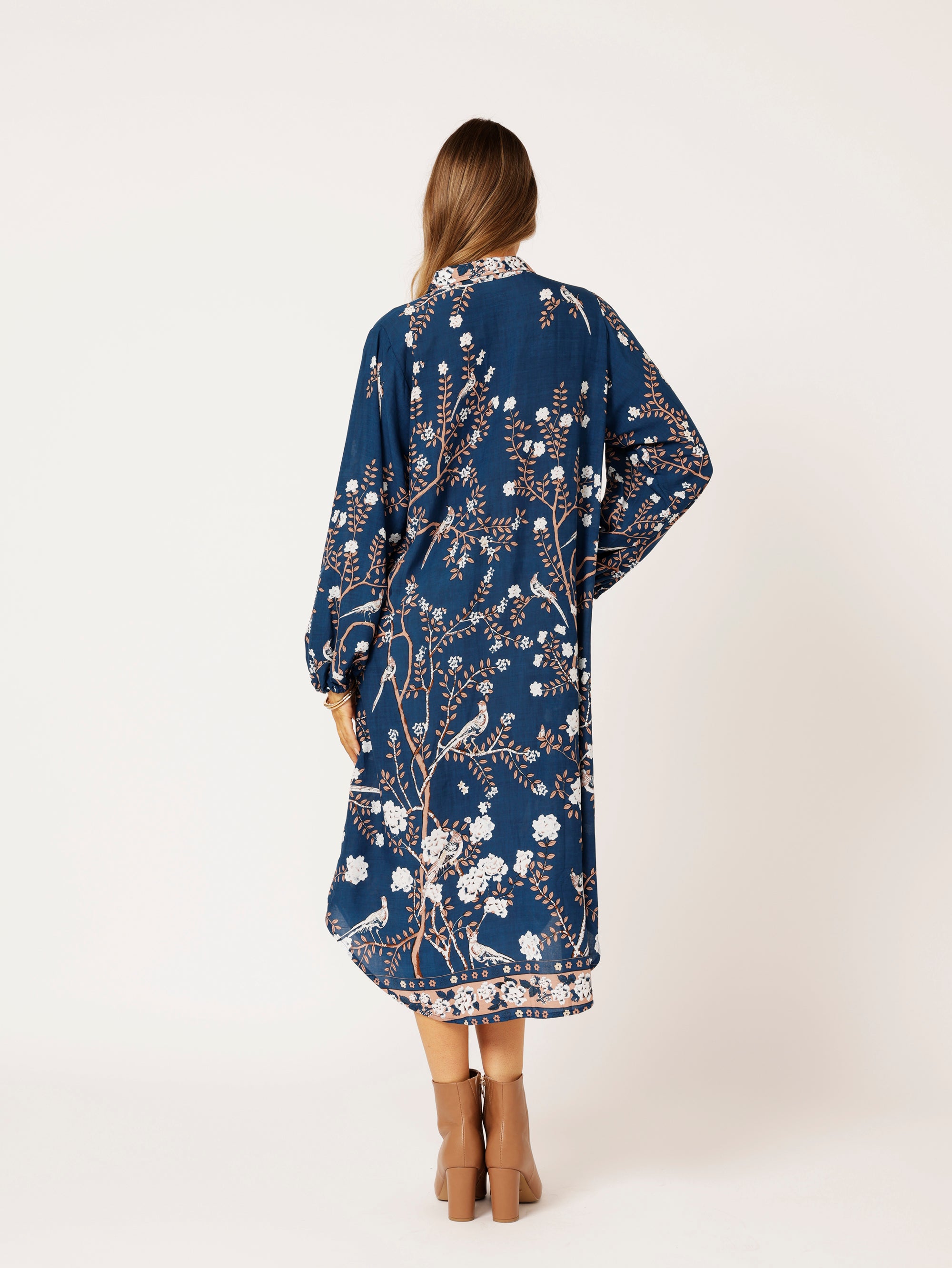 Shirt Dress | Lovebird Navy - Saffron Road