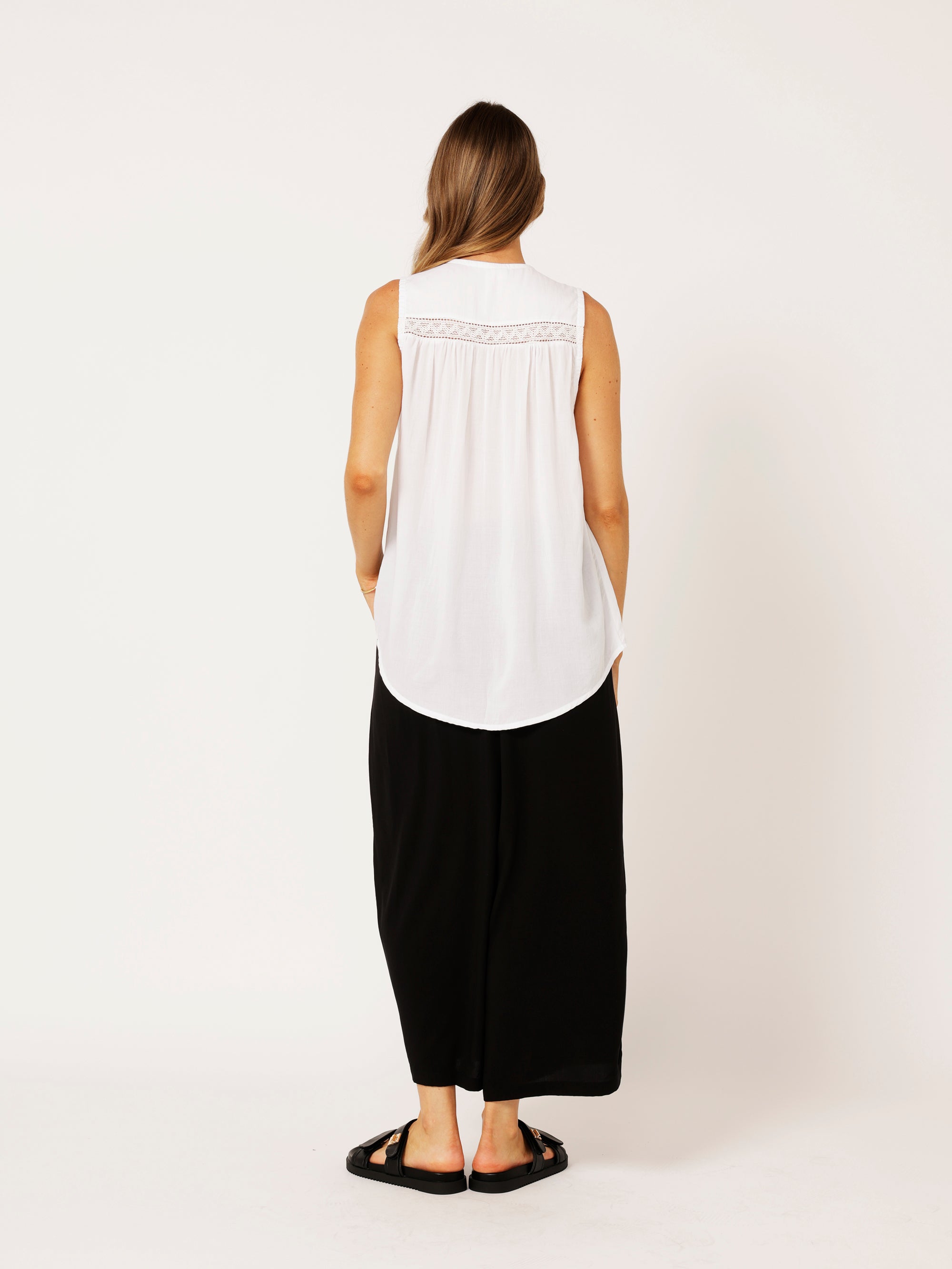 Camilla Top (Sleeveless) | White - Saffron Road