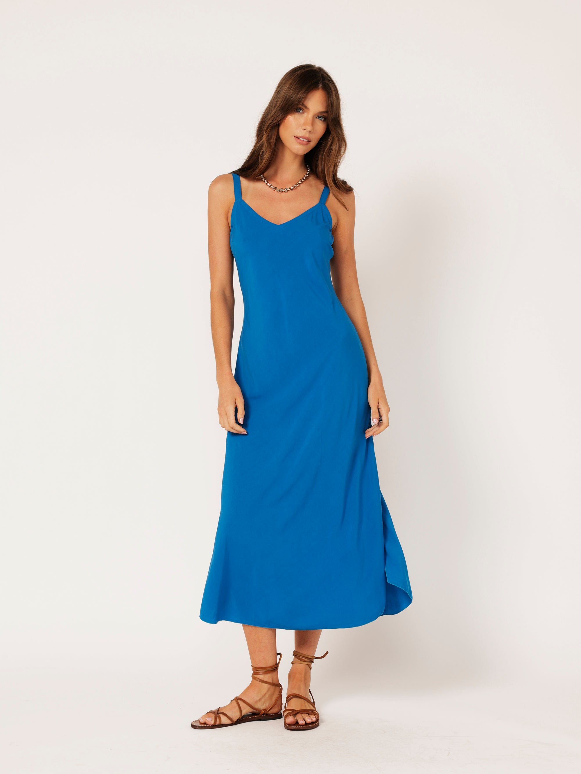 Cobalt blue slip outlet dress