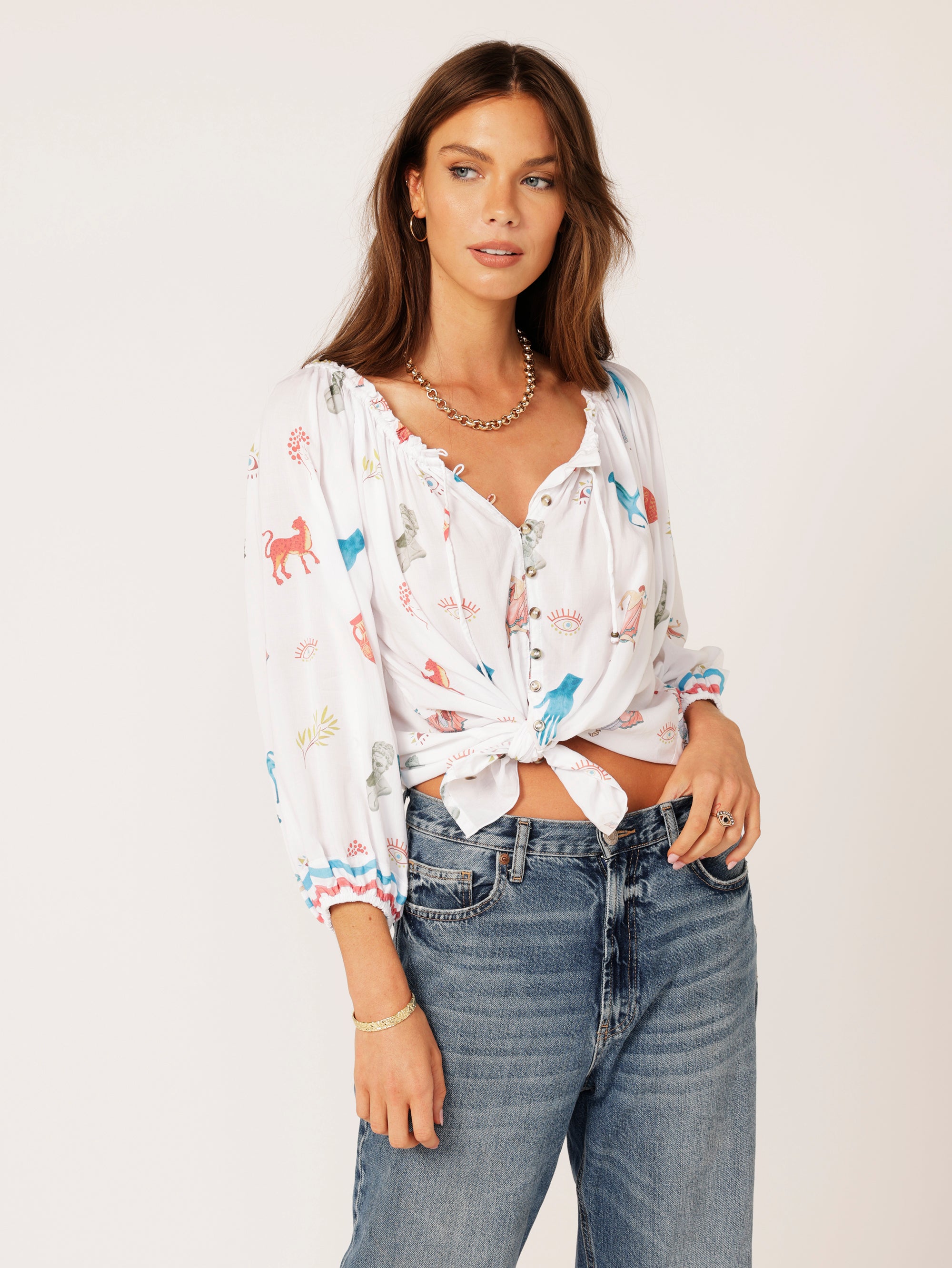 Paris Night Top | Grecian White - Saffron Road