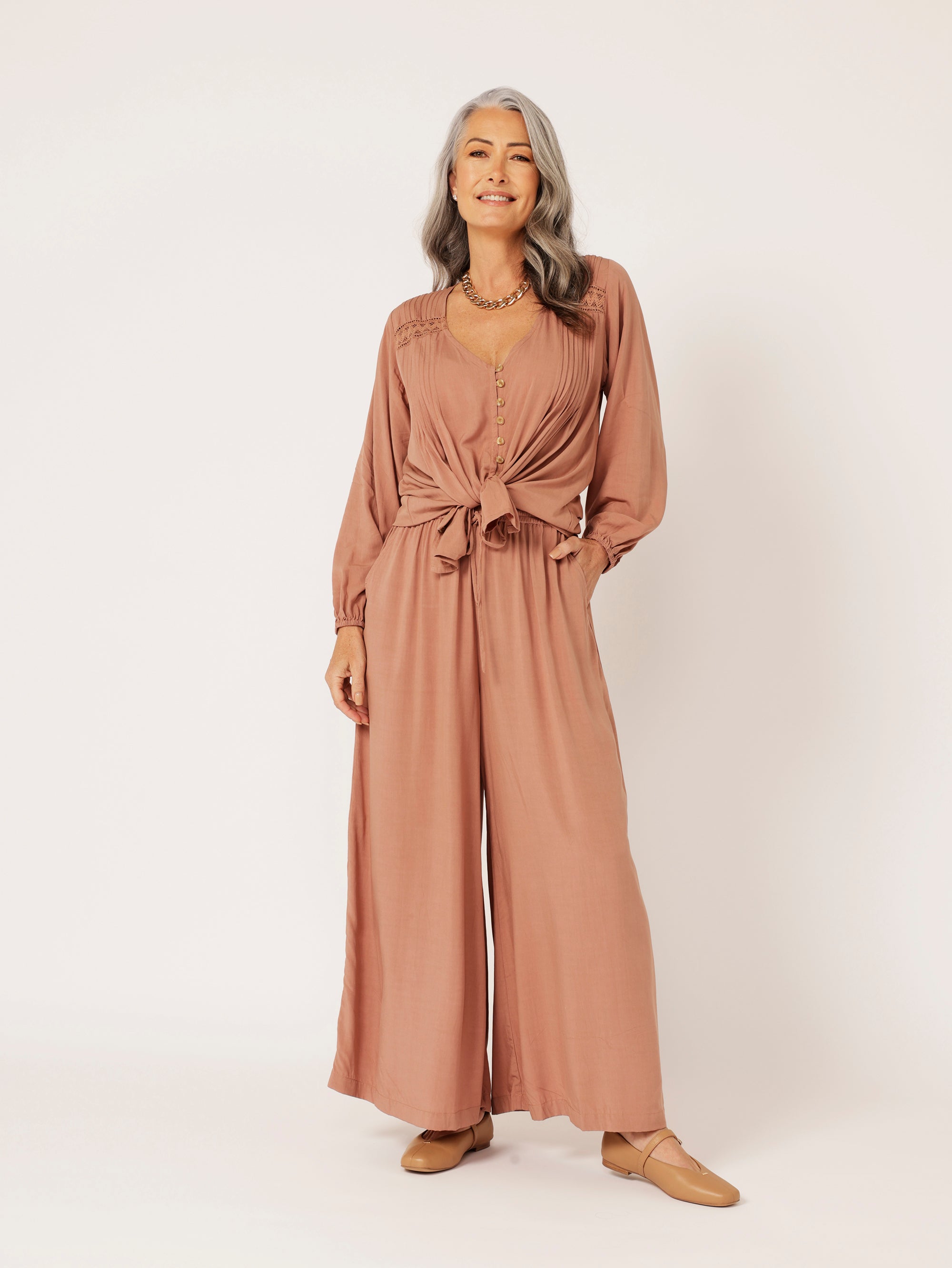 Palazzo Pant | Mocha - Saffron Road