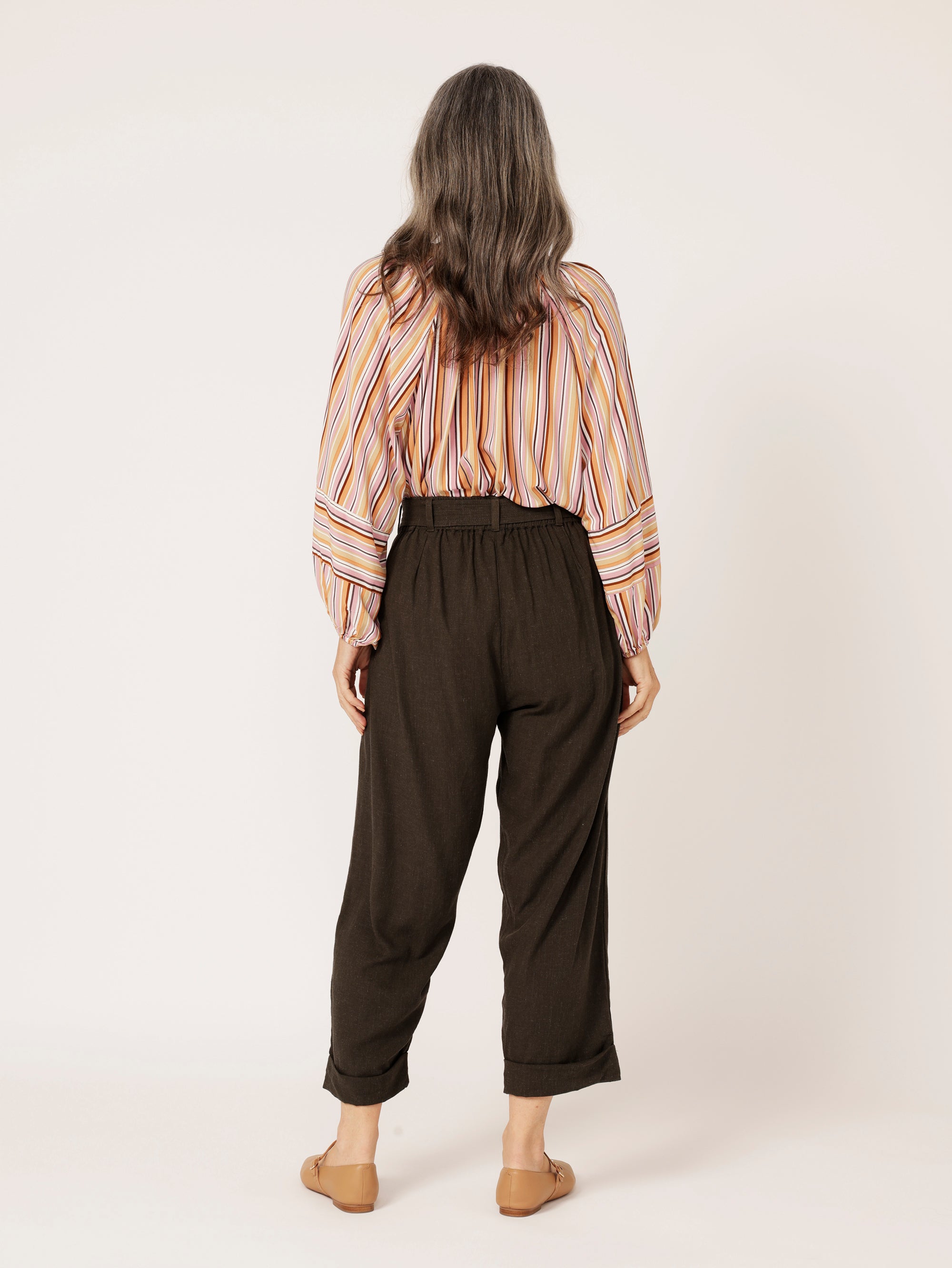 Roma Pant | Ink | Viscose Linen - Saffron Road