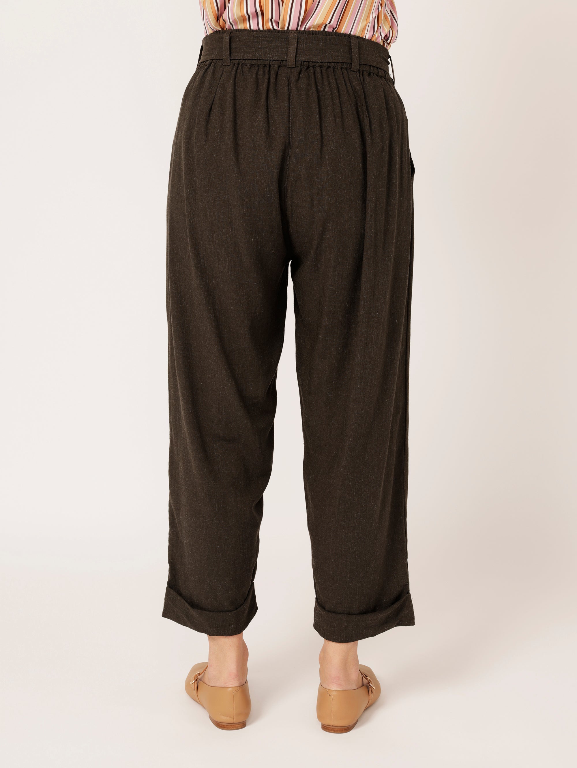 Roma Pant | Ink | Viscose Linen - Saffron Road