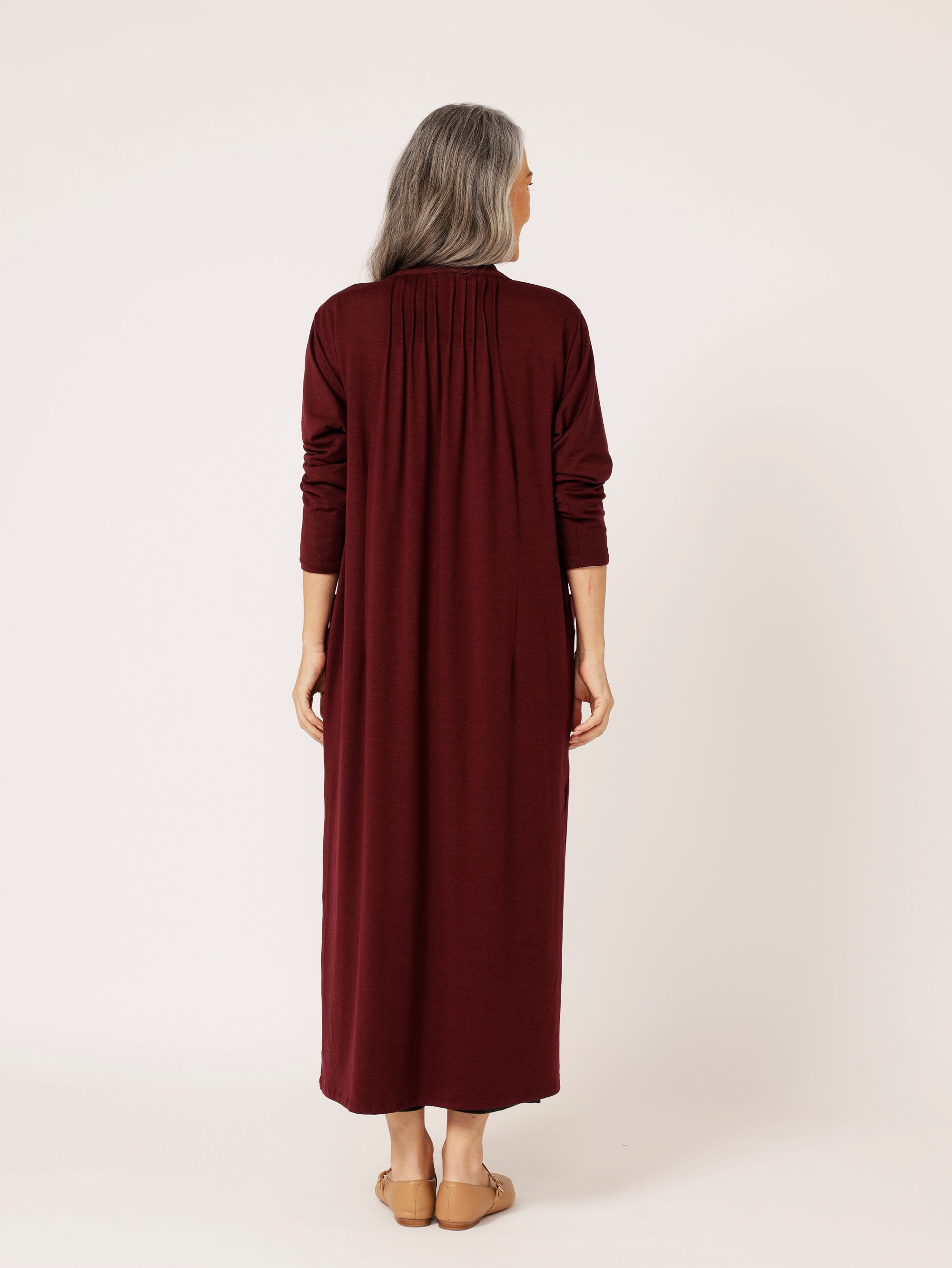 Cleo Cardigan MAXI | Plum - Saffron Road