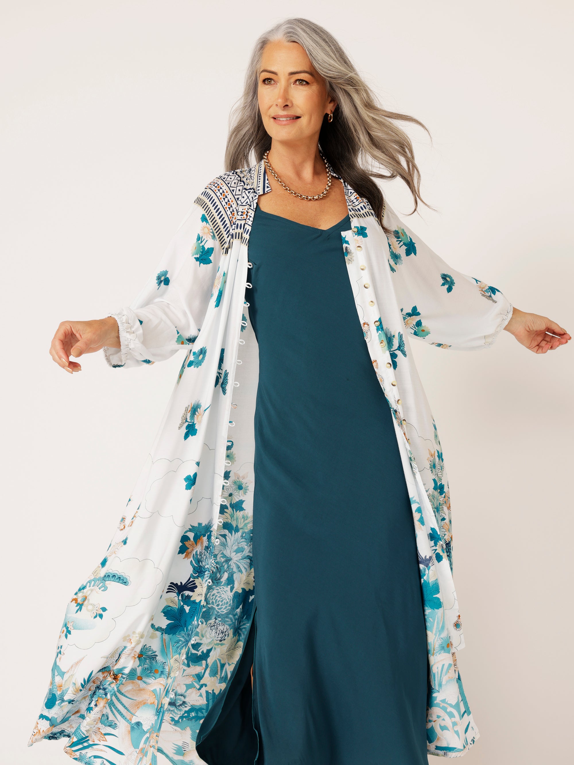 Take Me Away Dress | Tokyo Teal - Saffron Road